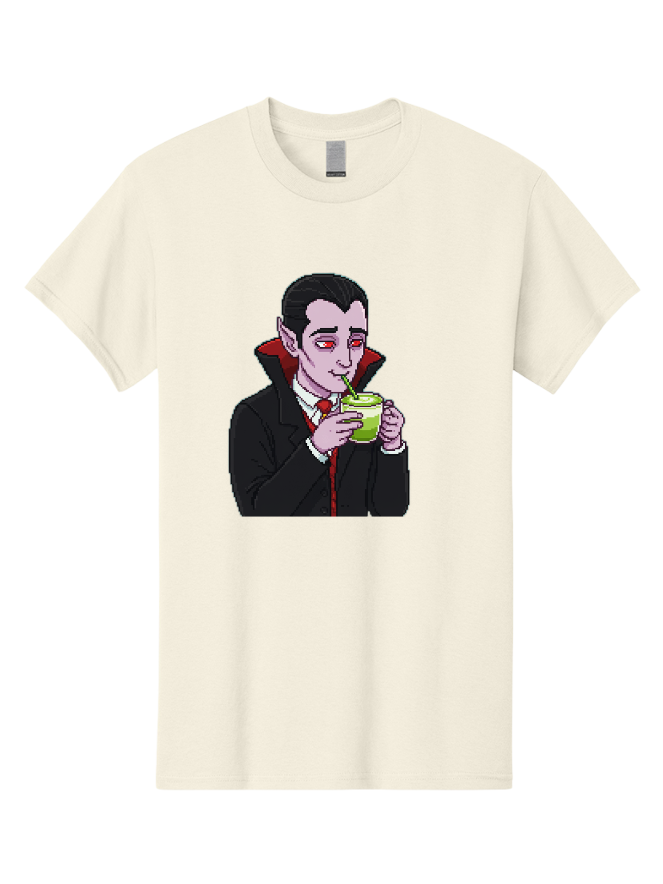 Vampire-Drinking-Matcha-2 Men'S Graphic Tee, 100% Cotton, Comfortable Casual Summer Wear, Machine Washable, Vintage Camera, Old Camera, Antique Camera, Black Camera, Classic Photography, Photography Equipment, Nostalgic Device, Film Camera, Ban896