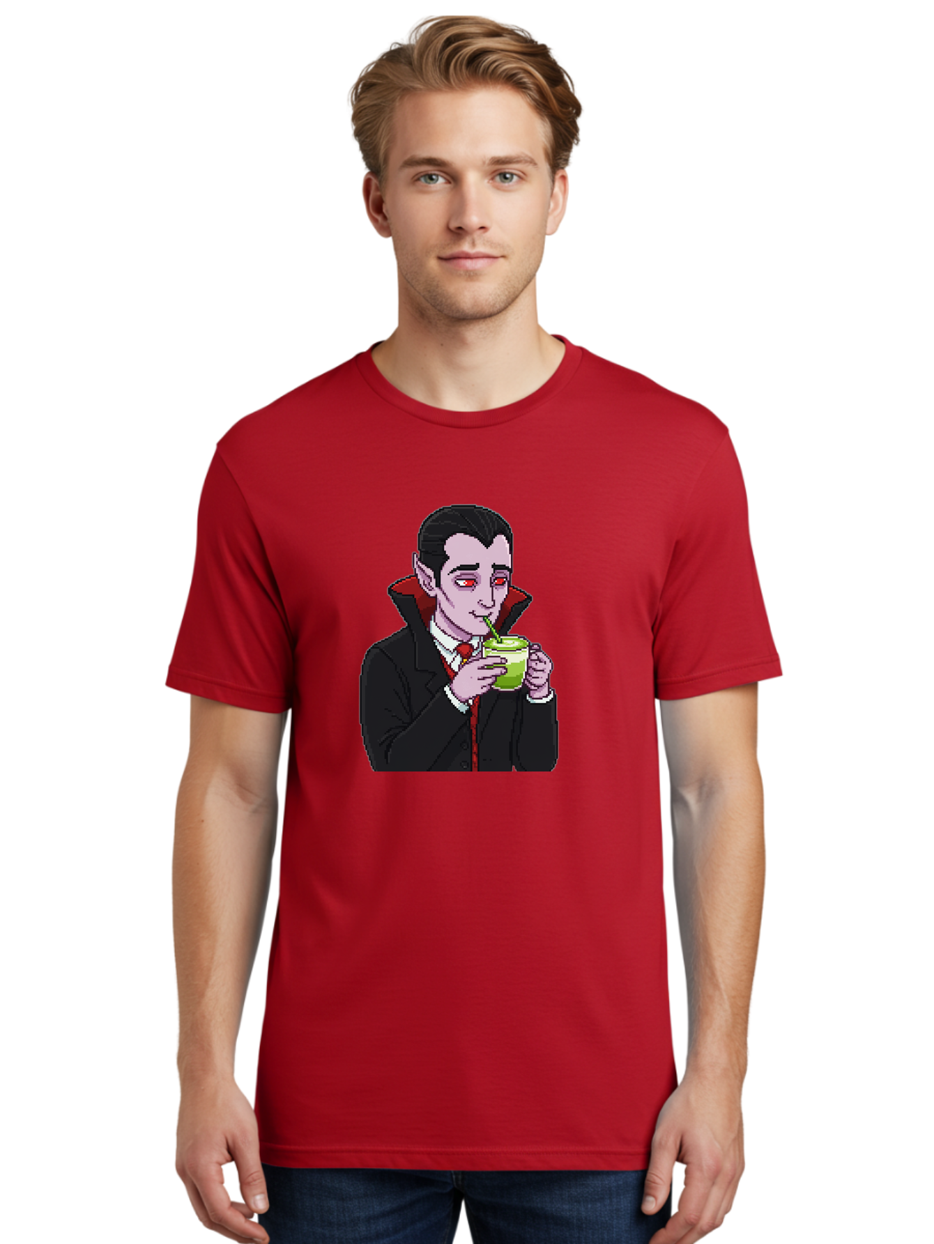 Vampire-Drinking-Matcha-2 Men'S Graphic Tee, 100% Cotton, Comfortable Casual Summer Wear, Machine Washable, Vintage Camera, Old Camera, Antique Camera, Black Camera, Classic Photography, Photography Equipment, Nostalgic Device, Film Camera, Ban896 21