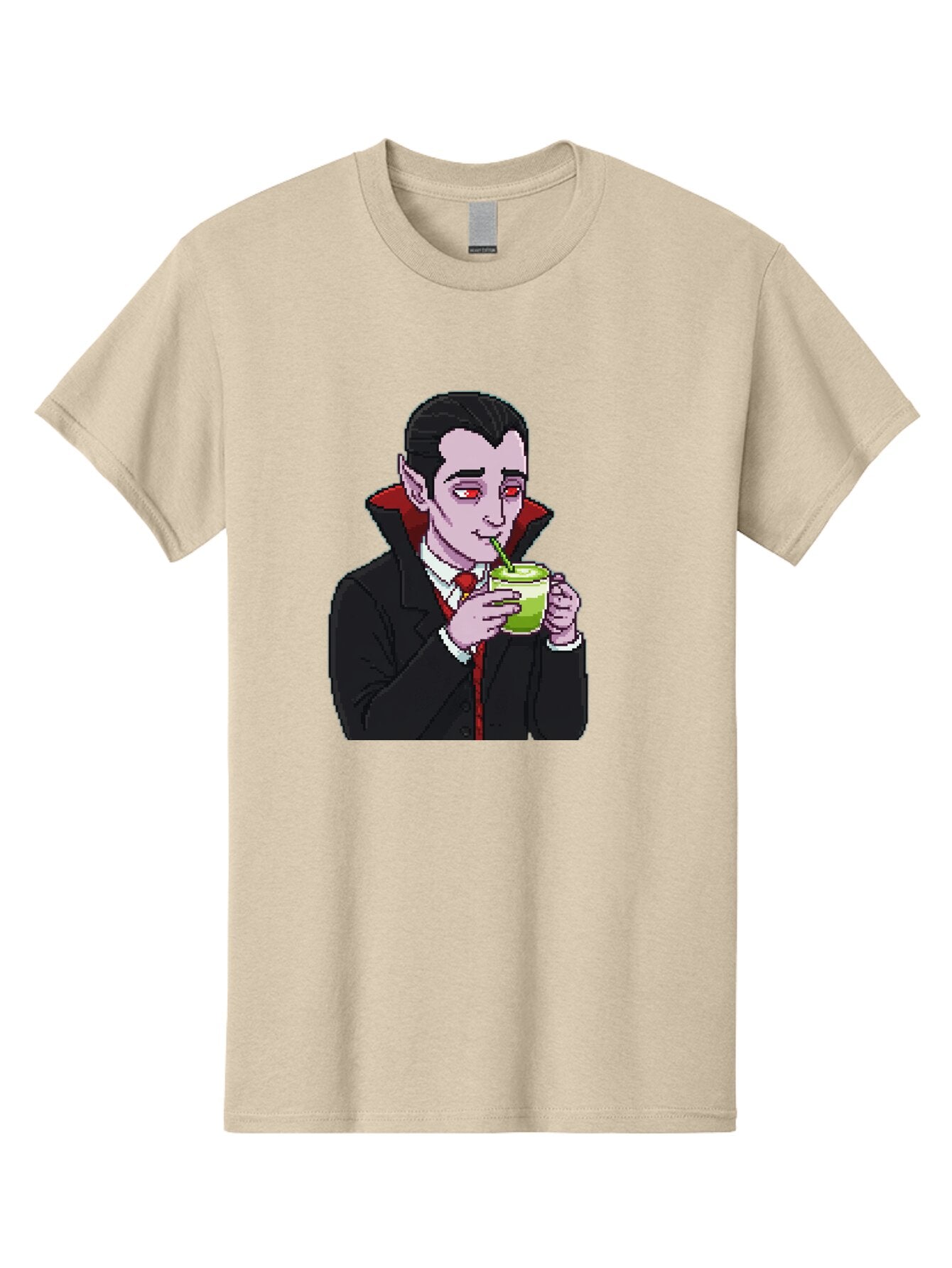 Vampire-Drinking-Matcha-2 Men'S Graphic Tee, 100% Cotton, Comfortable Casual Summer Wear, Machine Washable, Vintage Camera, Old Camera, Antique Camera, Black Camera, Classic Photography, Photography Equipment, Nostalgic Device, Film Camera, Ban896 5