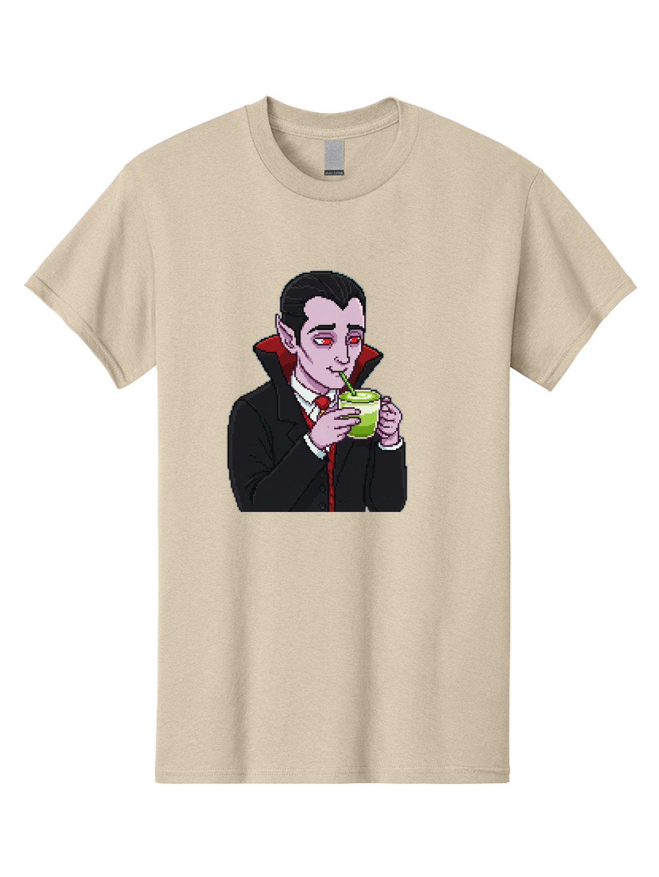Vampire-Drinking-Matcha-2 Men'S Graphic Tee, 100% Cotton, Comfortable Casual Summer Wear, Machine Washable, Vintage Camera, Old Camera, Antique Camera, Black Camera, Classic Photography, Photography Equipment, Nostalgic Device, Film Camera, Ban896 8