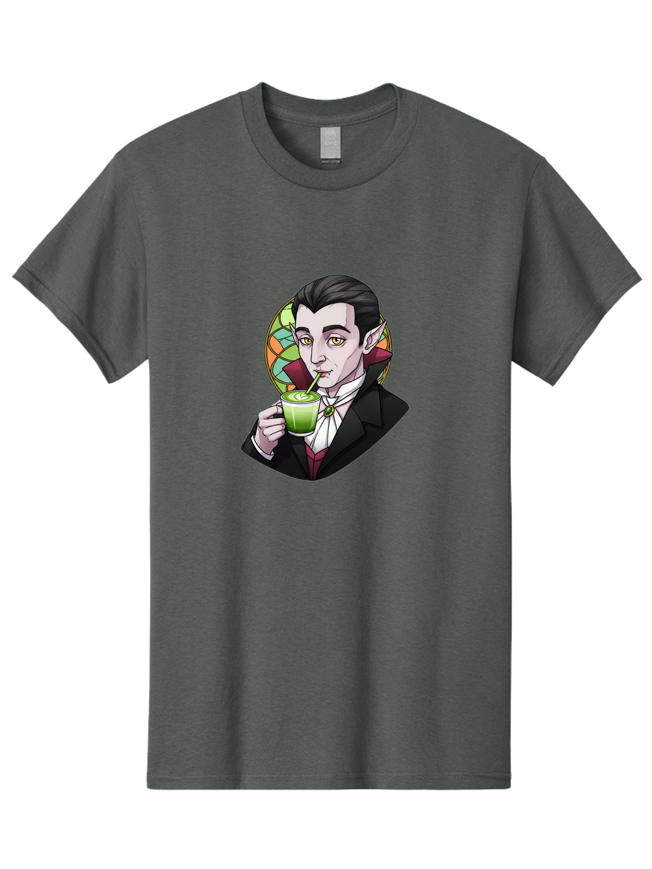 Vampire-Drinking-Matcha-3 Men'S Graphic Tee, 100% Cotton, Comfortable Casual Summer Wear, Machine Washable, Vintage Camera, Old Camera, Antique Camera, Black Camera, Classic Photography, Photography Equipment, Nostalgic Device, Film Camera, Ban897 10