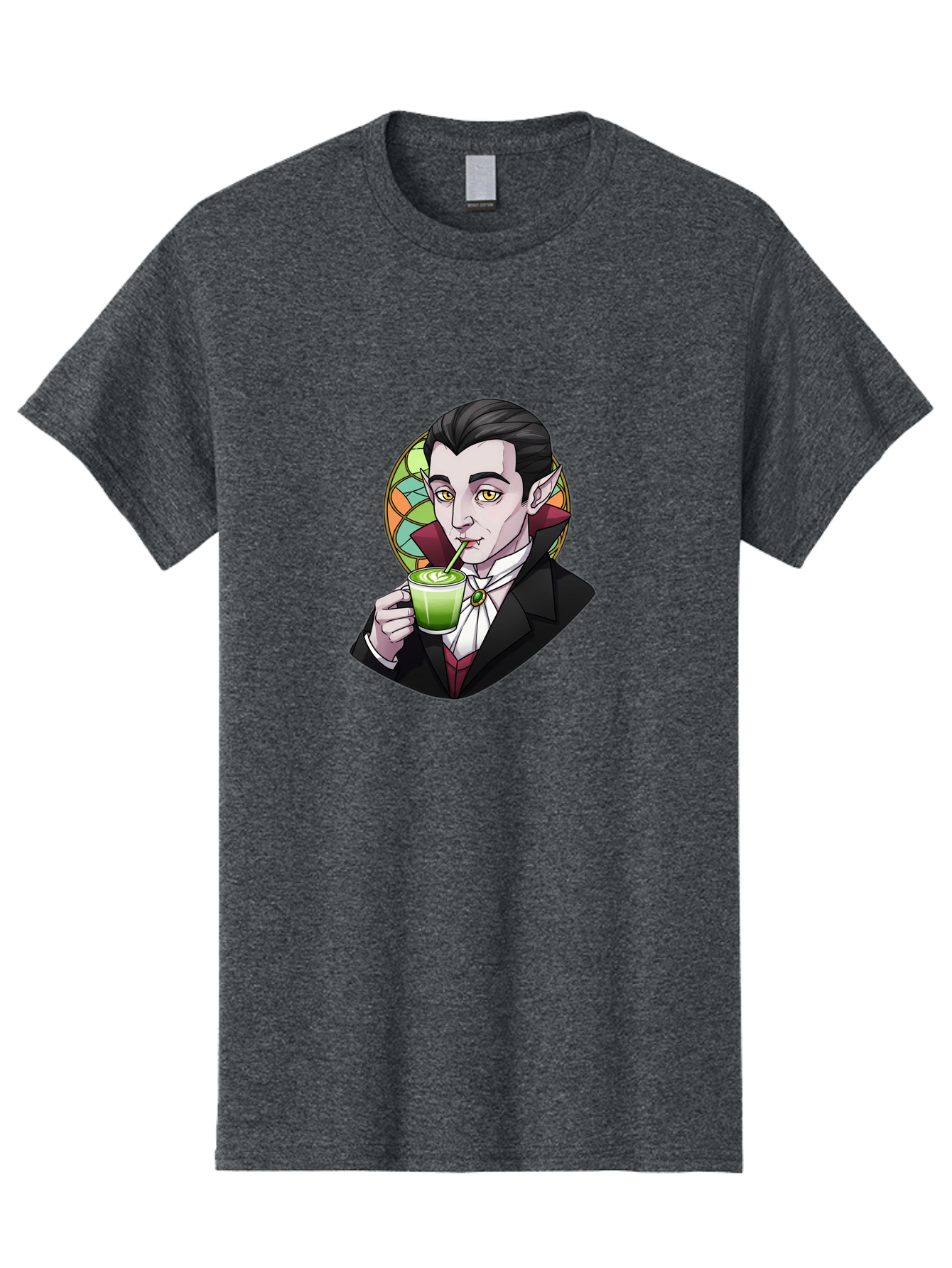 Vampire-Drinking-Matcha-3 Men'S Graphic Tee, 100% Cotton, Comfortable Casual Summer Wear, Machine Washable, Vintage Camera, Old Camera, Antique Camera, Black Camera, Classic Photography, Photography Equipment, Nostalgic Device, Film Camera, Ban897