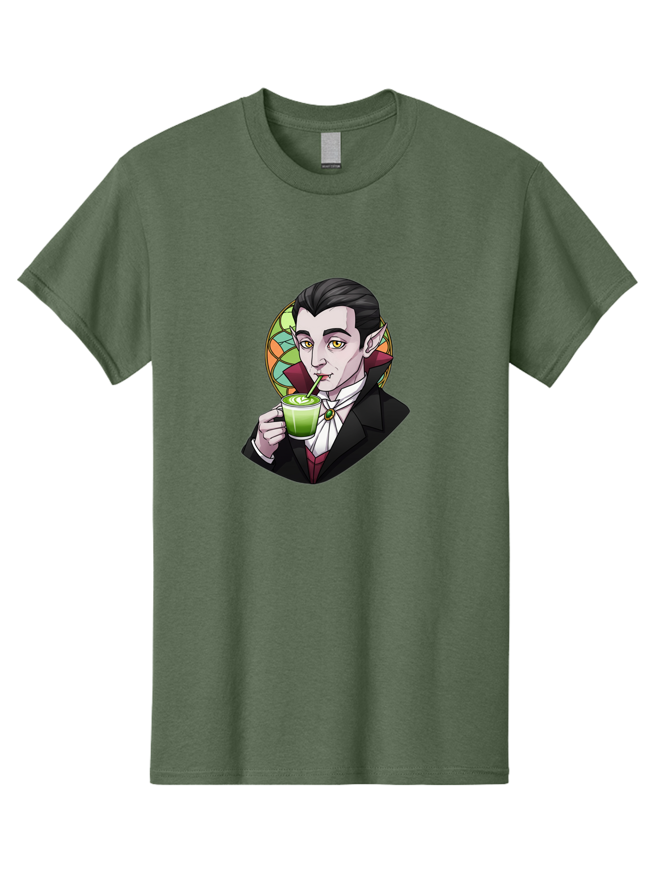 Vampire-Drinking-Matcha-3 Men'S Graphic Tee, 100% Cotton, Comfortable Casual Summer Wear, Machine Washable, Vintage Camera, Old Camera, Antique Camera, Black Camera, Classic Photography, Photography Equipment, Nostalgic Device, Film Camera, Ban897 9