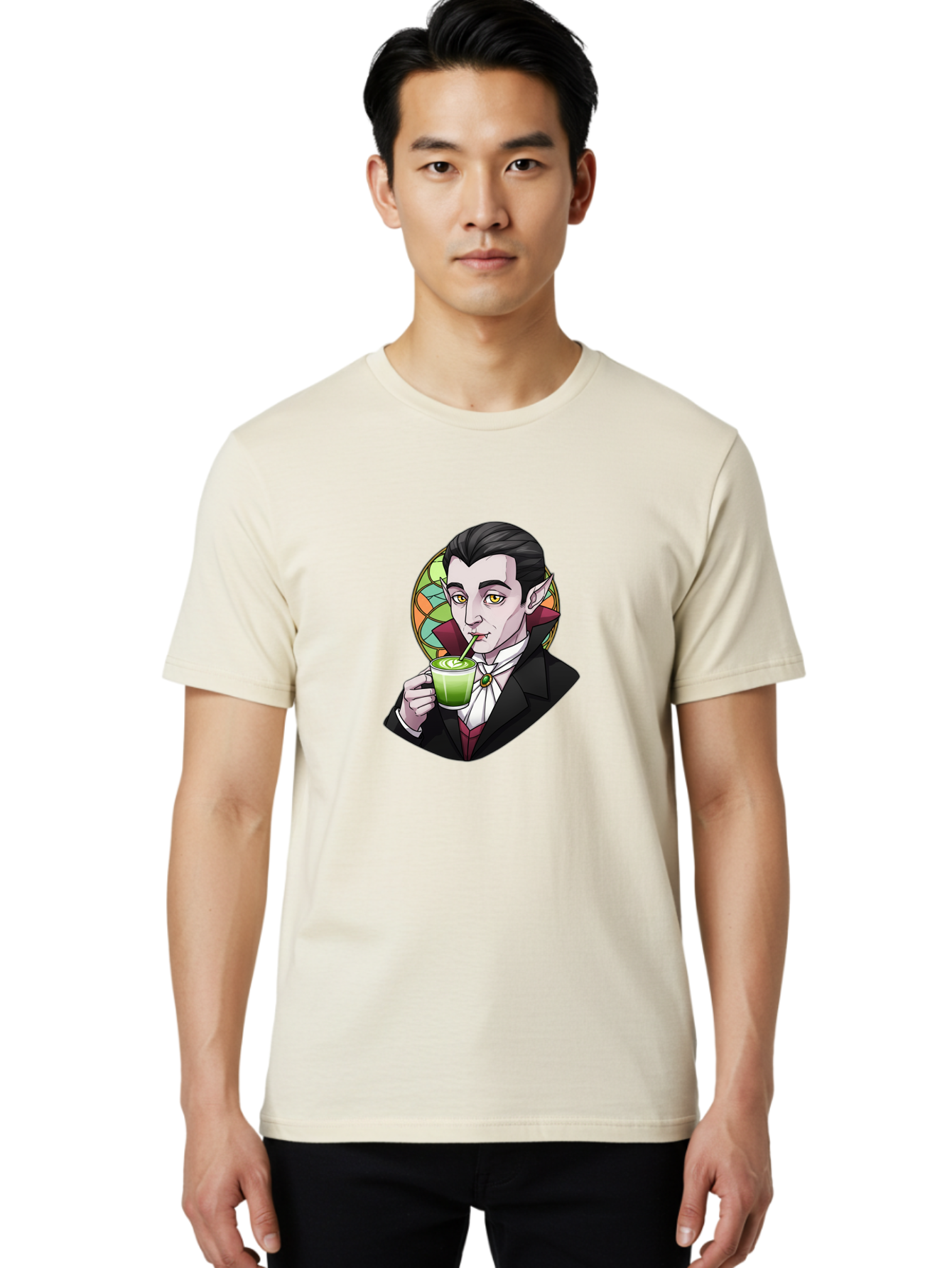 Vampire-Drinking-Matcha-3 Men'S Graphic Tee, 100% Cotton, Comfortable Casual Summer Wear, Machine Washable, Vintage Camera, Old Camera, Antique Camera, Black Camera, Classic Photography, Photography Equipment, Nostalgic Device, Film Camera, Ban897 21