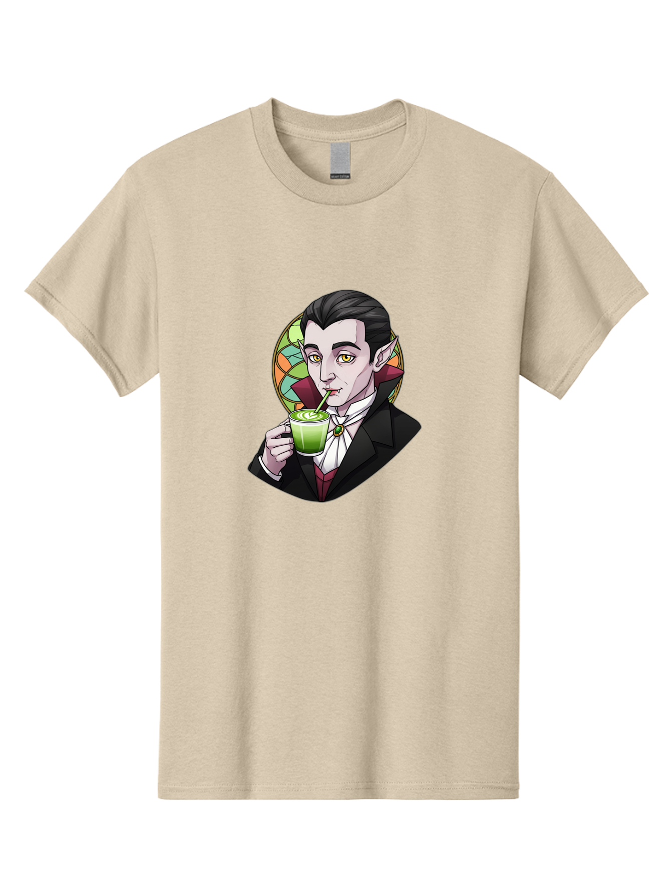 Vampire-Drinking-Matcha-3 Men'S Graphic Tee, 100% Cotton, Comfortable Casual Summer Wear, Machine Washable, Vintage Camera, Old Camera, Antique Camera, Black Camera, Classic Photography, Photography Equipment, Nostalgic Device, Film Camera, Ban897 7