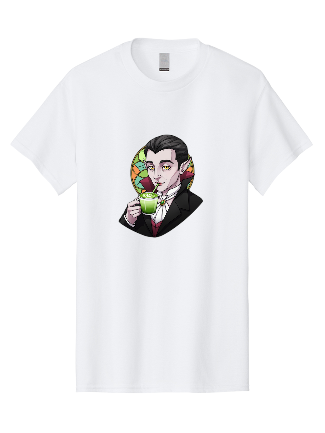 Vampire-Drinking-Matcha-3 Men'S Graphic Tee, 100% Cotton, Comfortable Casual Summer Wear, Machine Washable, Vintage Camera, Old Camera, Antique Camera, Black Camera, Classic Photography, Photography Equipment, Nostalgic Device, Film Camera, Ban897 4