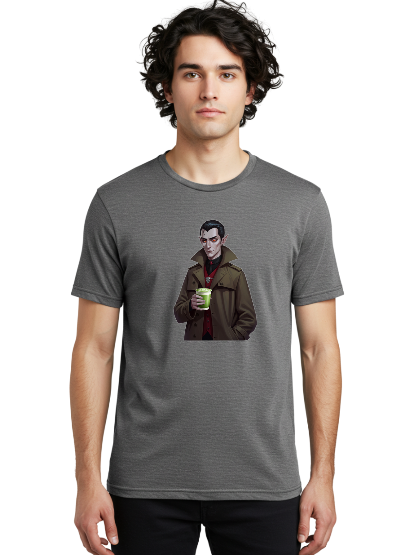 Vampire-Drinking-Matcha-4 Men'S Graphic Tee, 100% Cotton, Comfortable Casual Summer Wear, Machine Washable, Vintage Camera, Old Camera, Antique Camera, Black Camera, Classic Photography, Photography Equipment, Nostalgic Device, Film Camera, Ban898 20