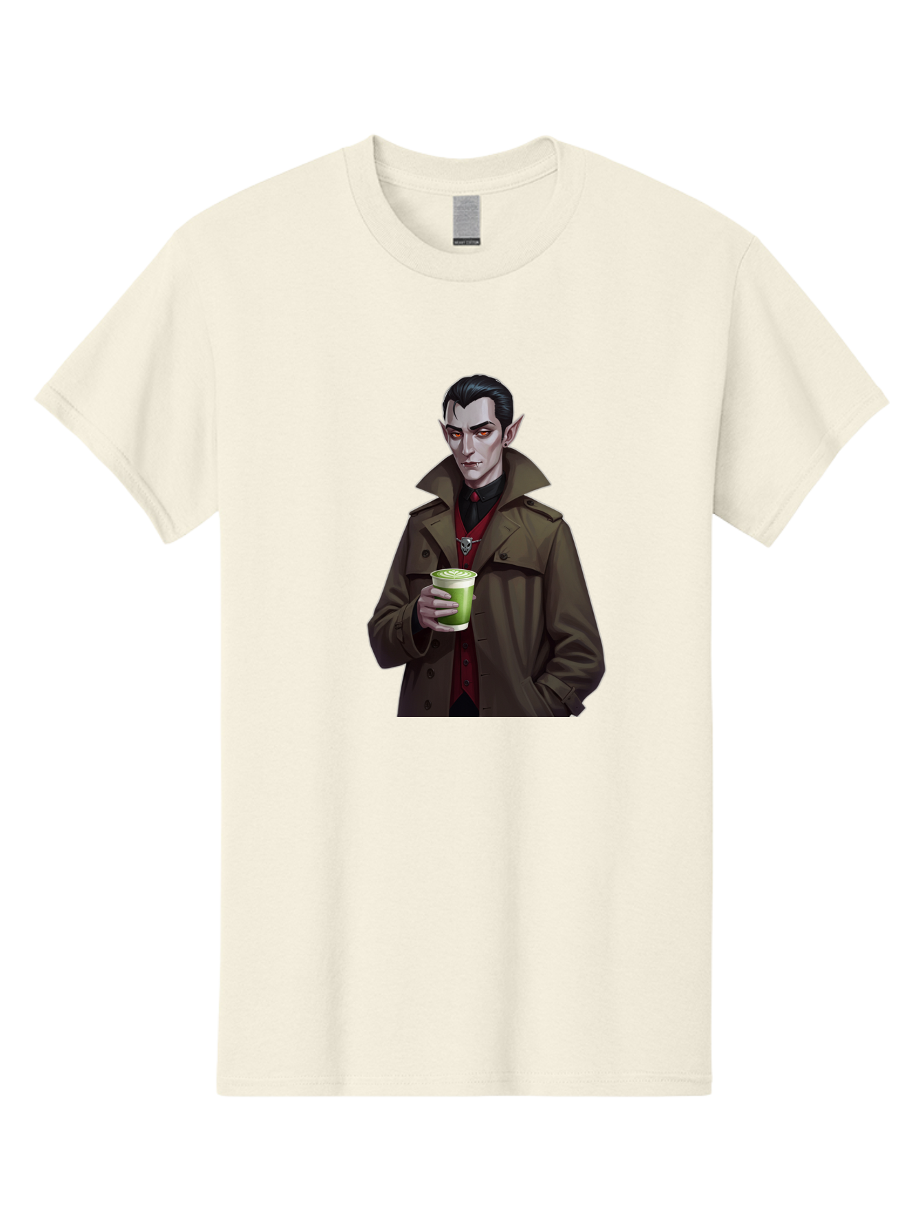 Vampire-Drinking-Matcha-4 Men'S Graphic Tee, 100% Cotton, Comfortable Casual Summer Wear, Machine Washable, Vintage Camera, Old Camera, Antique Camera, Black Camera, Classic Photography, Photography Equipment, Nostalgic Device, Film Camera, Ban898