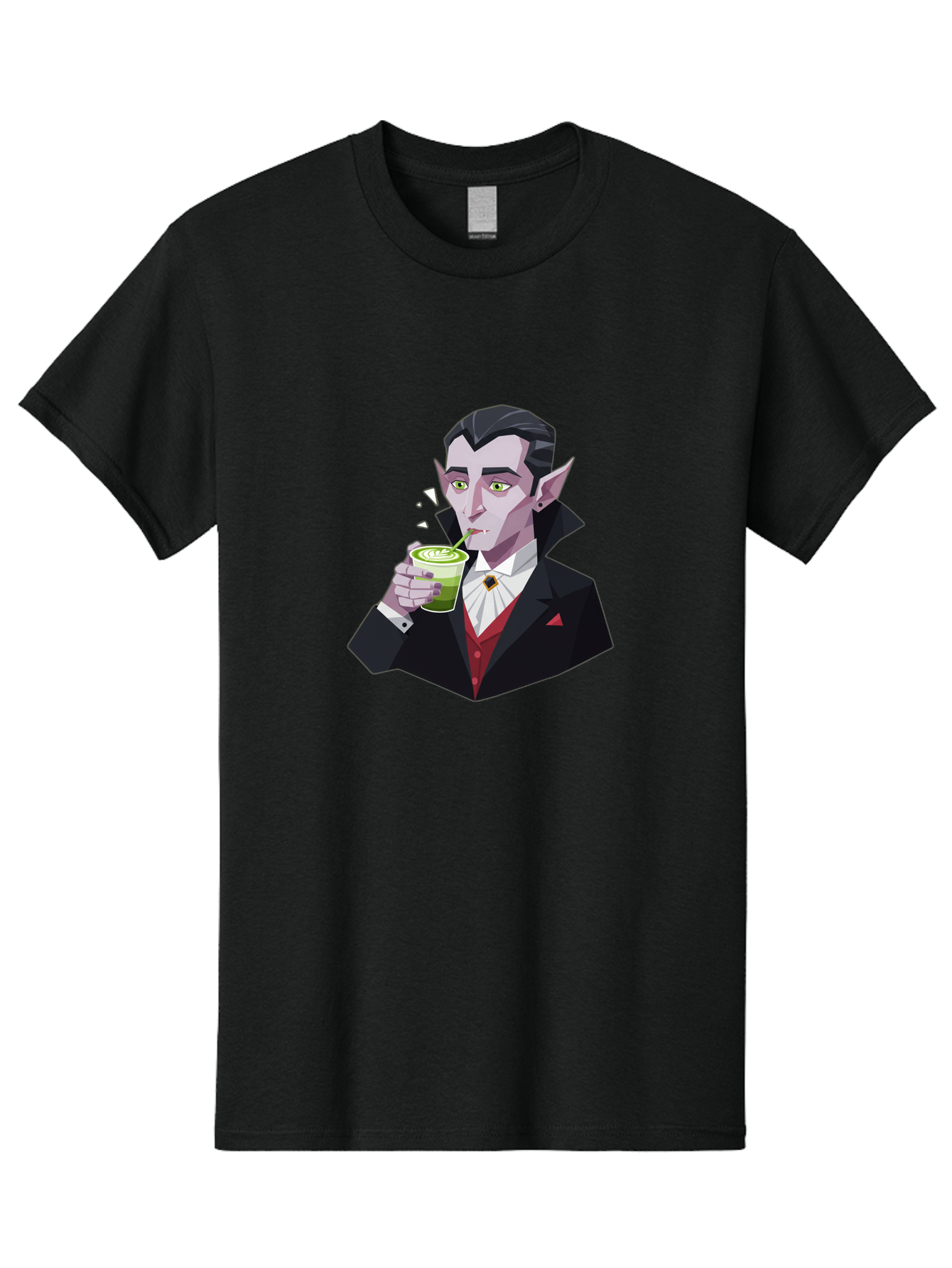 Vampire-Drinking-Matcha-5 Men'S Graphic Tee, 100% Cotton, Comfortable Casual Summer Wear, Machine Washable, Vintage Camera, Old Camera, Antique Camera, Black Camera, Classic Photography, Photography Equipment, Nostalgic Device, Film Camera, Ban899 6