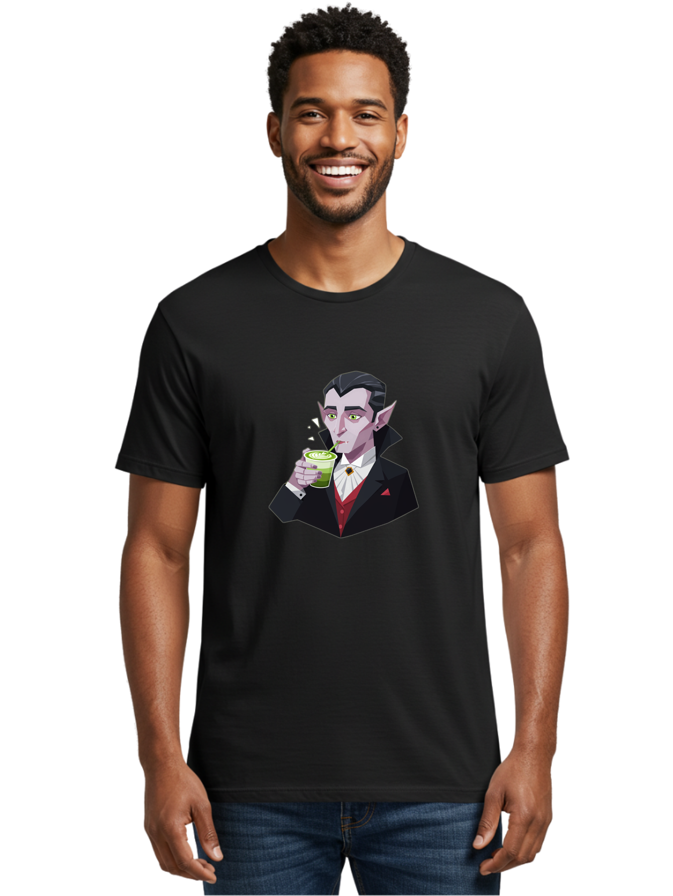 Vampire-Drinking-Matcha-5 Men'S Graphic Tee, 100% Cotton, Comfortable Casual Summer Wear, Machine Washable, Vintage Camera, Old Camera, Antique Camera, Black Camera, Classic Photography, Photography Equipment, Nostalgic Device, Film Camera, Ban899 21