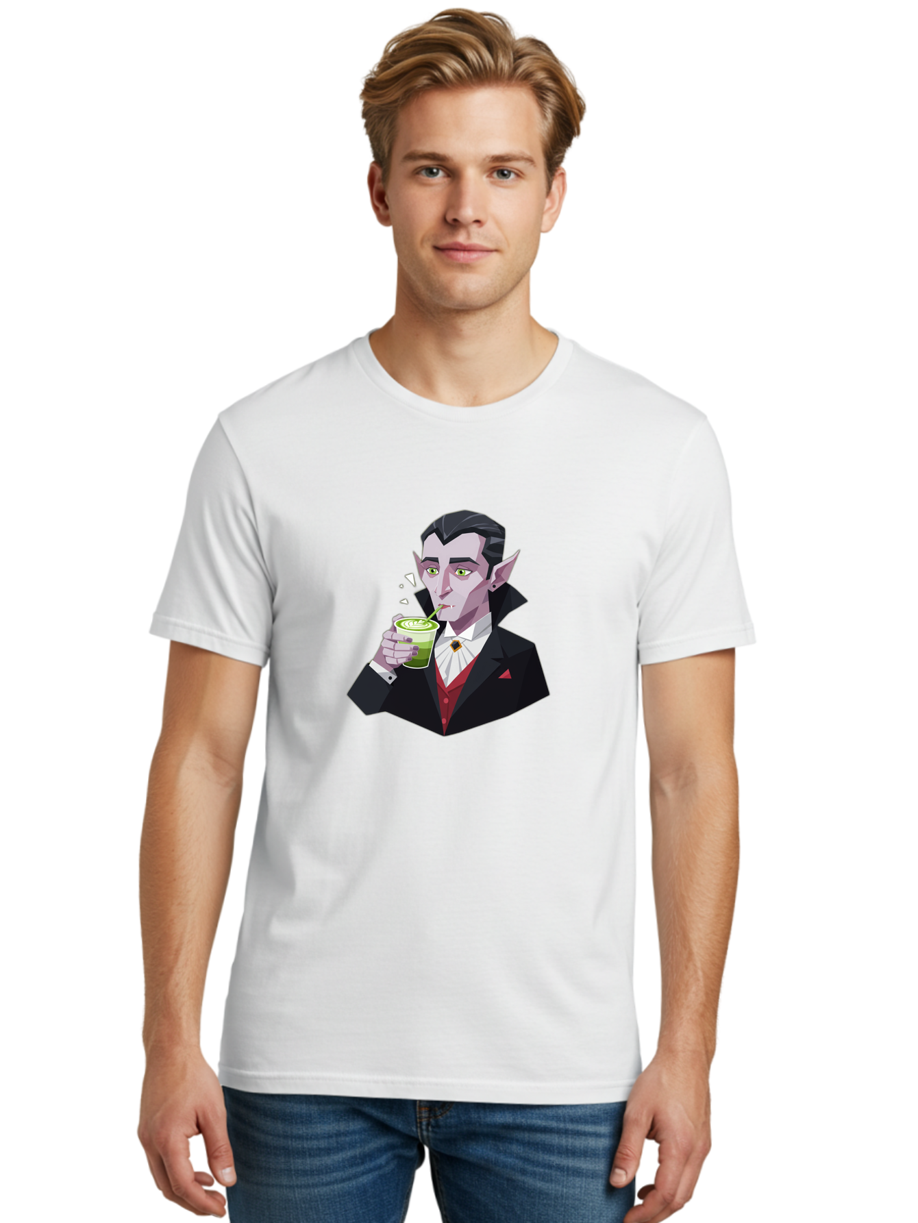 Vampire-Drinking-Matcha-5 Men'S Graphic Tee, 100% Cotton, Comfortable Casual Summer Wear, Machine Washable, Vintage Camera, Old Camera, Antique Camera, Black Camera, Classic Photography, Photography Equipment, Nostalgic Device, Film Camera, Ban899 23