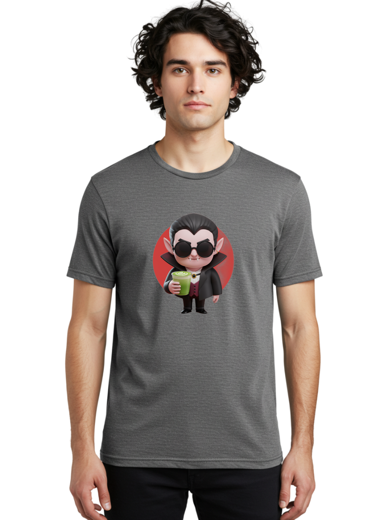 Vampire-Drinking-Matcha Men'S Graphic Tee, 100% Cotton, Comfortable Casual Summer Wear, Machine Washable, Vintage Camera, Old Camera, Antique Camera, Black Camera, Classic Photography, Photography Equipment, Nostalgic Device, Film Camera, Ban900 25