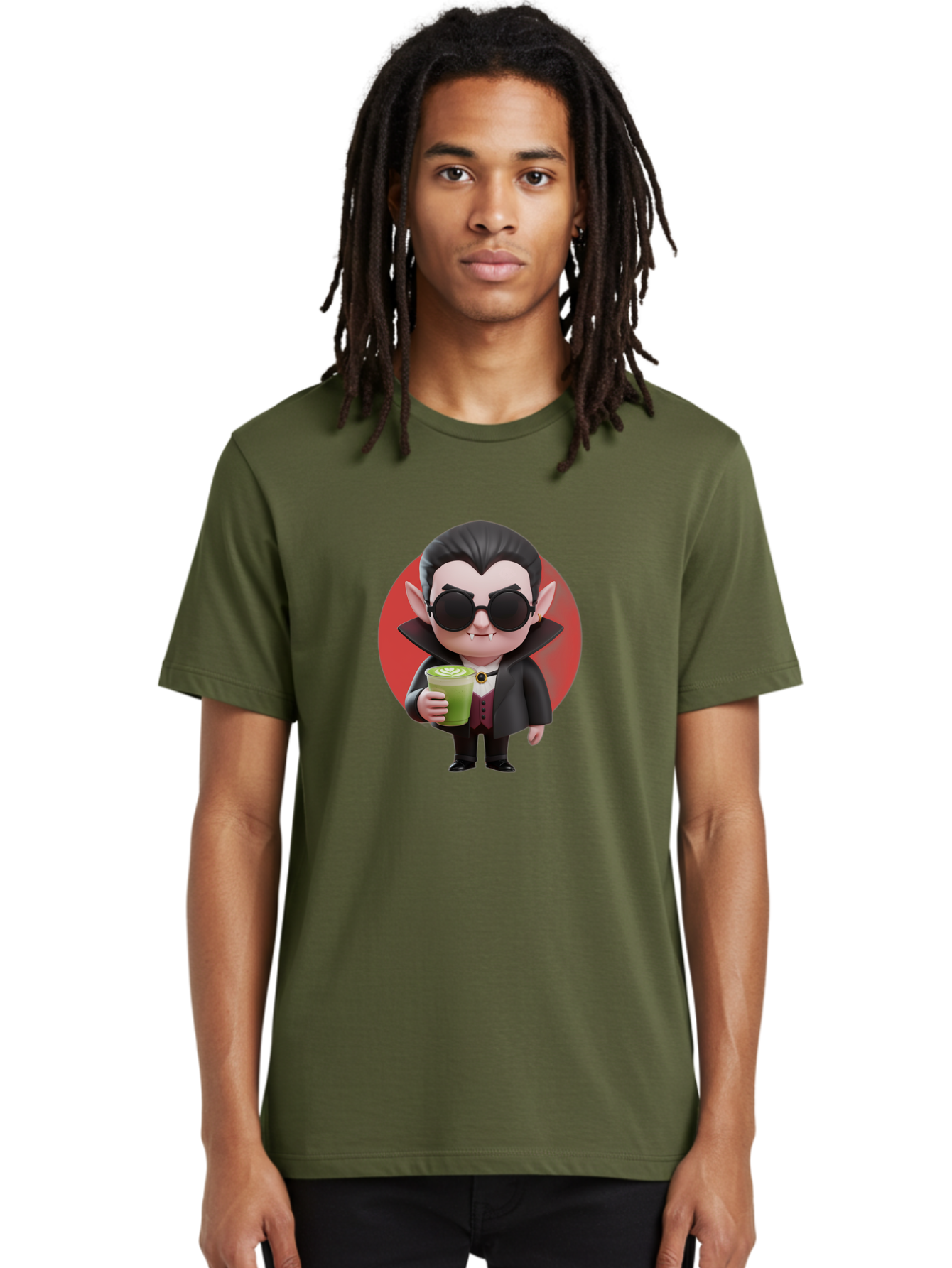Vampire-Drinking-Matcha Men'S Graphic Tee, 100% Cotton, Comfortable Casual Summer Wear, Machine Washable, Vintage Camera, Old Camera, Antique Camera, Black Camera, Classic Photography, Photography Equipment, Nostalgic Device, Film Camera, Ban900 30