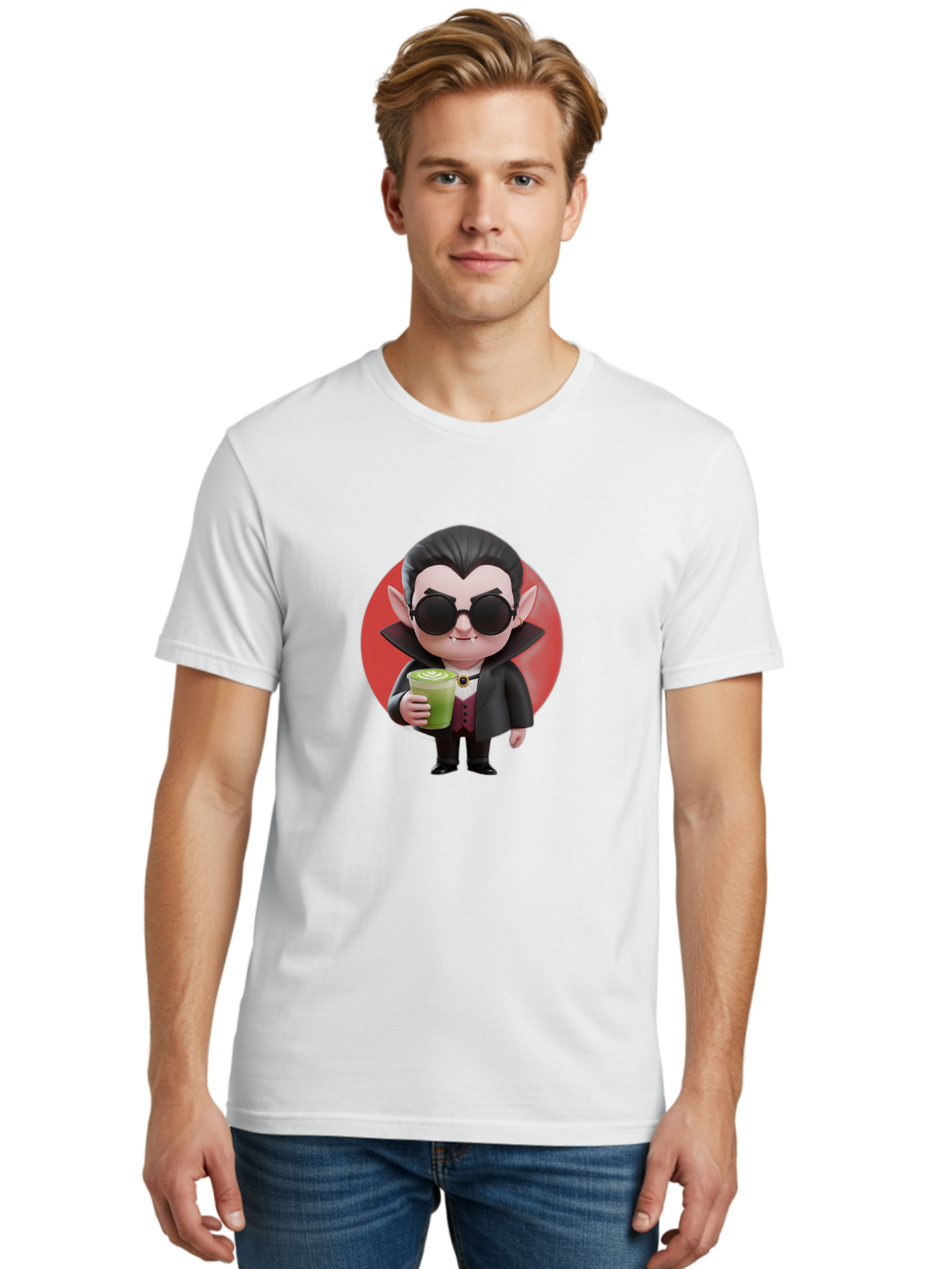 Vampire-Drinking-Matcha Men'S Graphic Tee, 100% Cotton, Comfortable Casual Summer Wear, Machine Washable, Vintage Camera, Old Camera, Antique Camera, Black Camera, Classic Photography, Photography Equipment, Nostalgic Device, Film Camera, Ban900 22