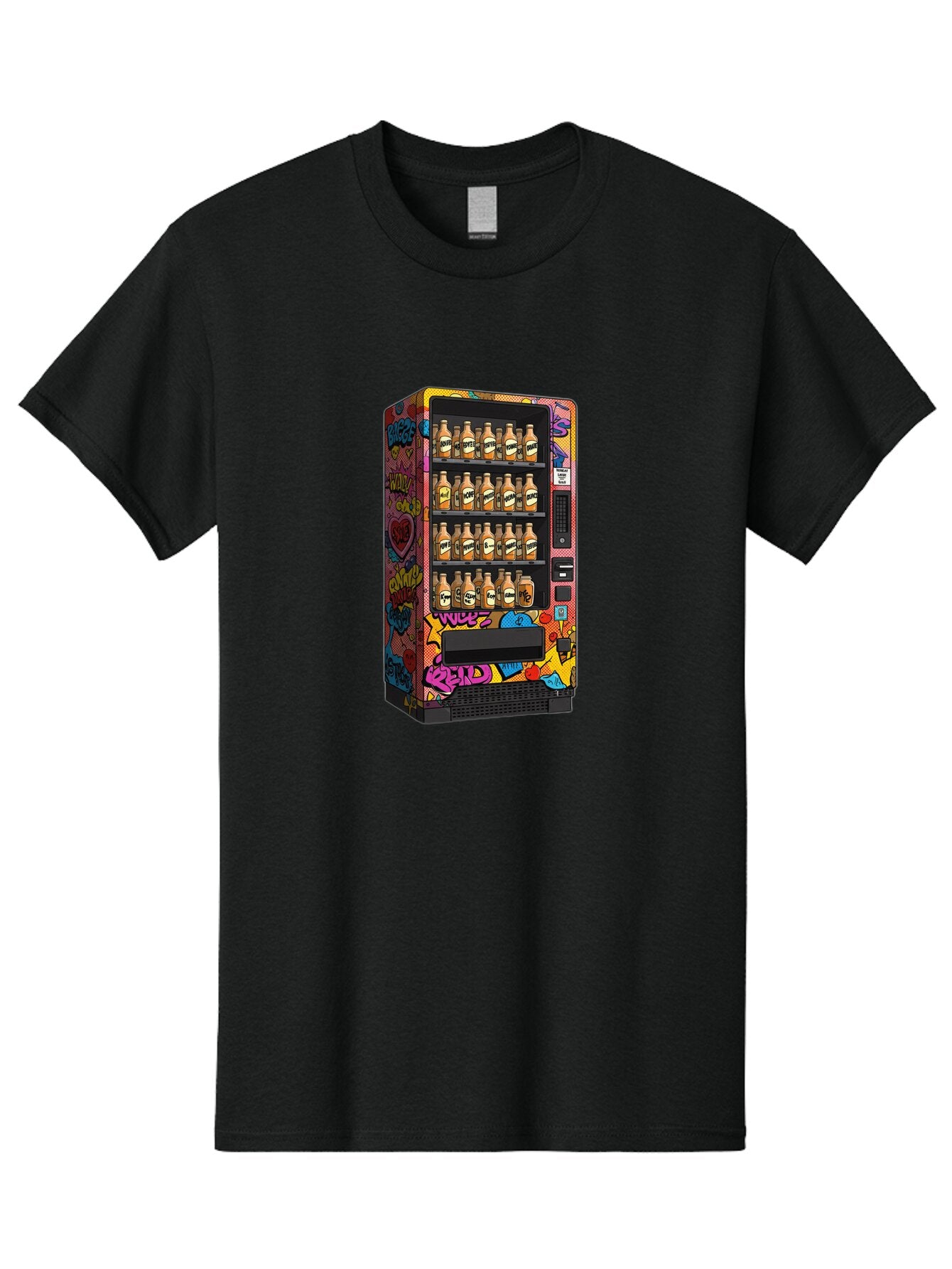 Vending-Machine-Graffiti Men'S Graphic Tee, 100% Cotton, Comfortable Casual Summer Wear, Machine Washable, Vintage Camera, Old Camera, Antique Camera, Black Camera, Classic Photography, Photography Equipment, Nostalgic Device, Film Camera, Ban909 10