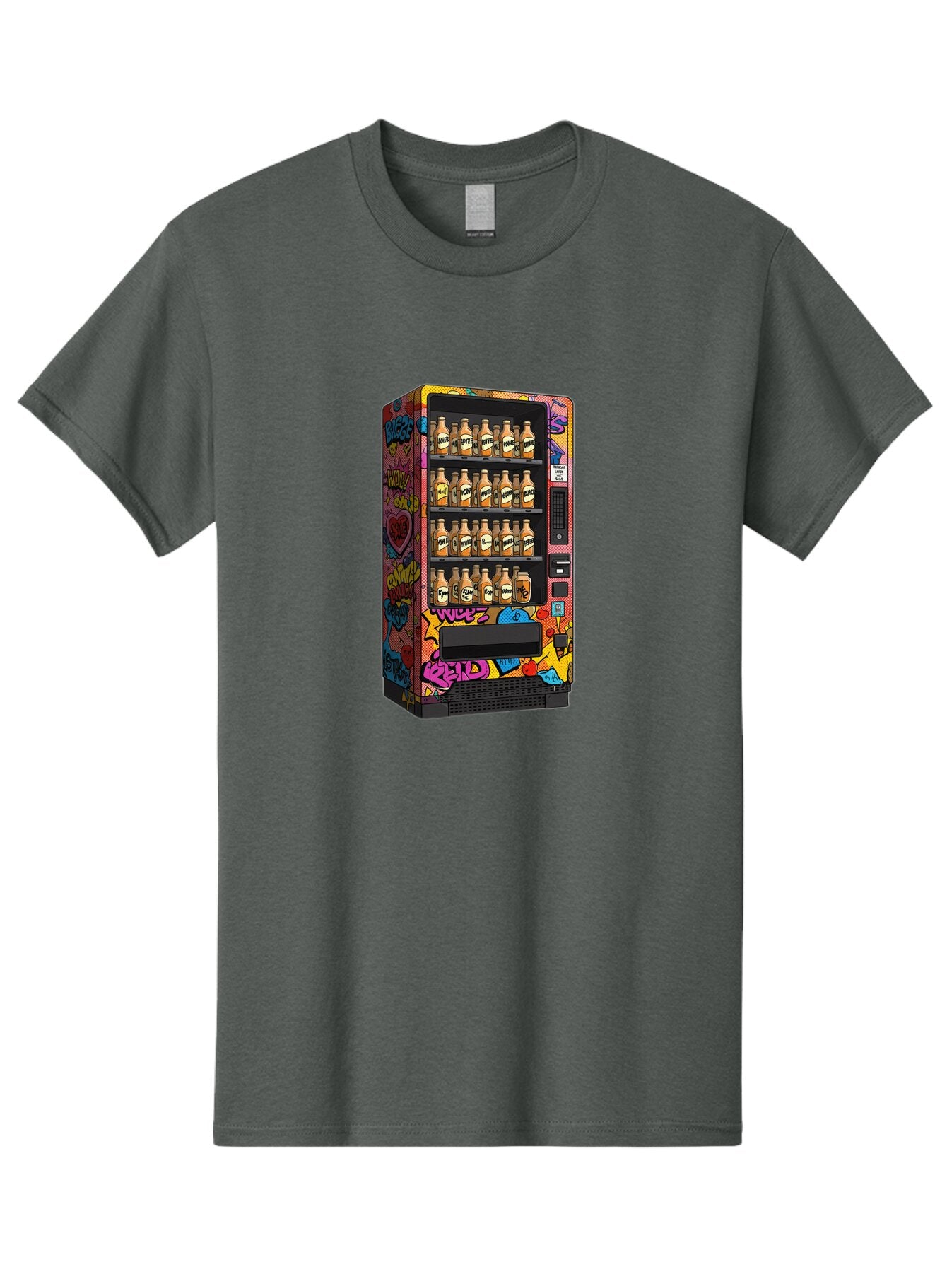 Vending-Machine-Graffiti Men'S Graphic Tee, 100% Cotton, Comfortable Casual Summer Wear, Machine Washable, Vintage Camera, Old Camera, Antique Camera, Black Camera, Classic Photography, Photography Equipment, Nostalgic Device, Film Camera, Ban909 11