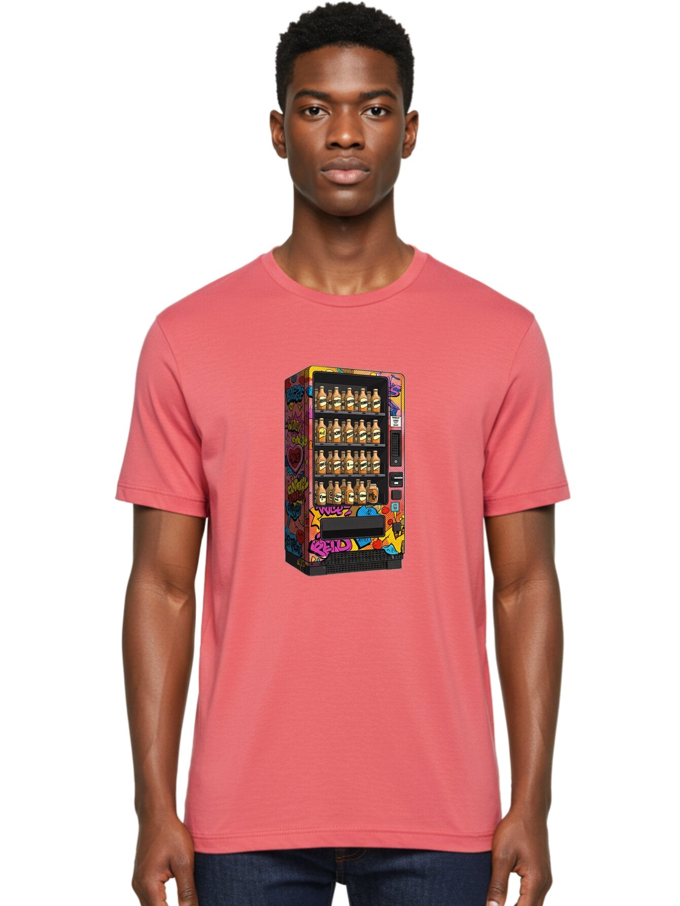 Vending-Machine-Graffiti Men'S Graphic Tee, 100% Cotton, Comfortable Casual Summer Wear, Machine Washable, Vintage Camera, Old Camera, Antique Camera, Black Camera, Classic Photography, Photography Equipment, Nostalgic Device, Film Camera, Ban909 23