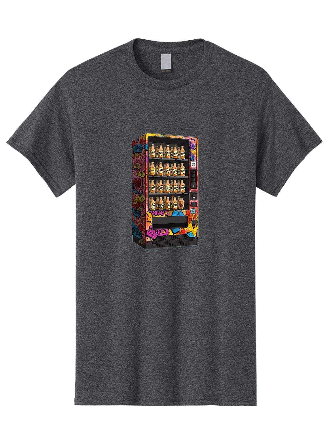 Vending-Machine-Graffiti Men'S Graphic Tee, 100% Cotton, Comfortable Casual Summer Wear, Machine Washable, Vintage Camera, Old Camera, Antique Camera, Black Camera, Classic Photography, Photography Equipment, Nostalgic Device, Film Camera, Ban909 9