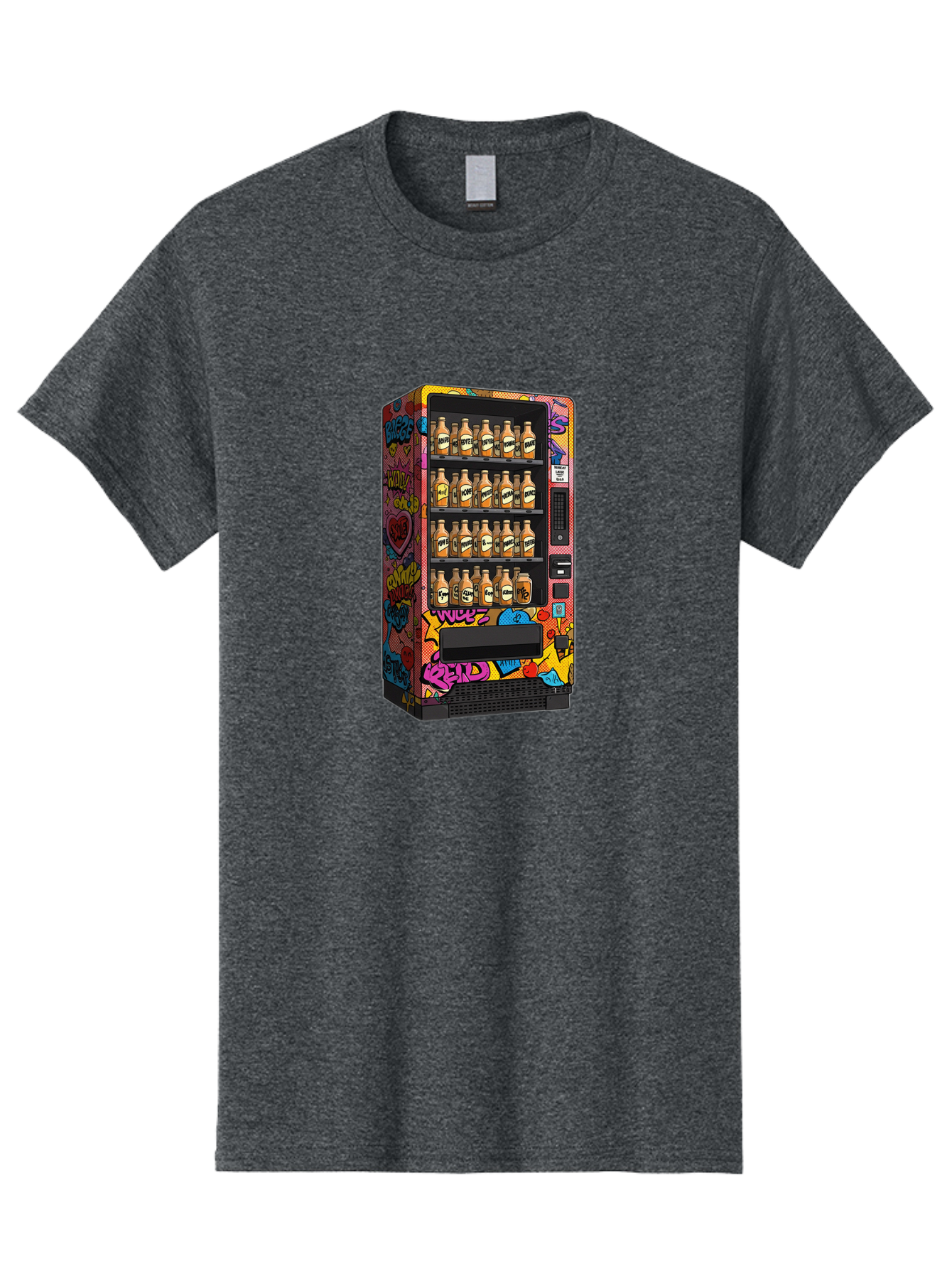 Vending-Machine-Graffiti Men'S Graphic Tee, 100% Cotton, Comfortable Casual Summer Wear, Machine Washable, Vintage Camera, Old Camera, Antique Camera, Black Camera, Classic Photography, Photography Equipment, Nostalgic Device, Film Camera, Ban909 5