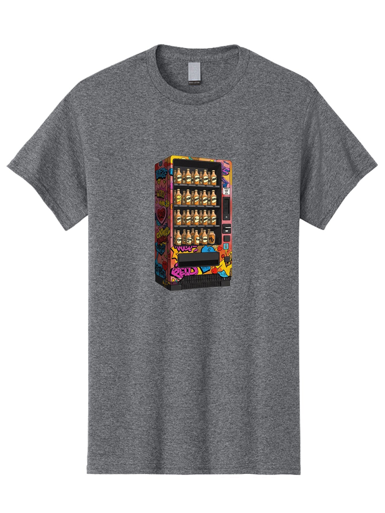 Vending-Machine-Graffiti Men'S Graphic Tee, 100% Cotton, Comfortable Casual Summer Wear, Machine Washable, Vintage Camera, Old Camera, Antique Camera, Black Camera, Classic Photography, Photography Equipment, Nostalgic Device, Film Camera, Ban909 4