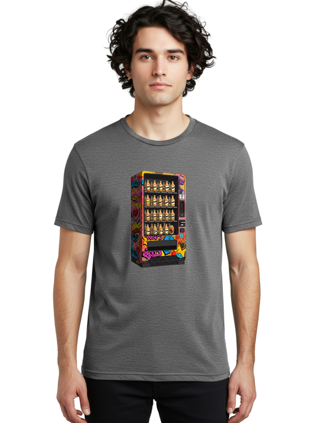Vending-Machine-Graffiti Men'S Graphic Tee, 100% Cotton, Comfortable Casual Summer Wear, Machine Washable, Vintage Camera, Old Camera, Antique Camera, Black Camera, Classic Photography, Photography Equipment, Nostalgic Device, Film Camera, Ban909 27