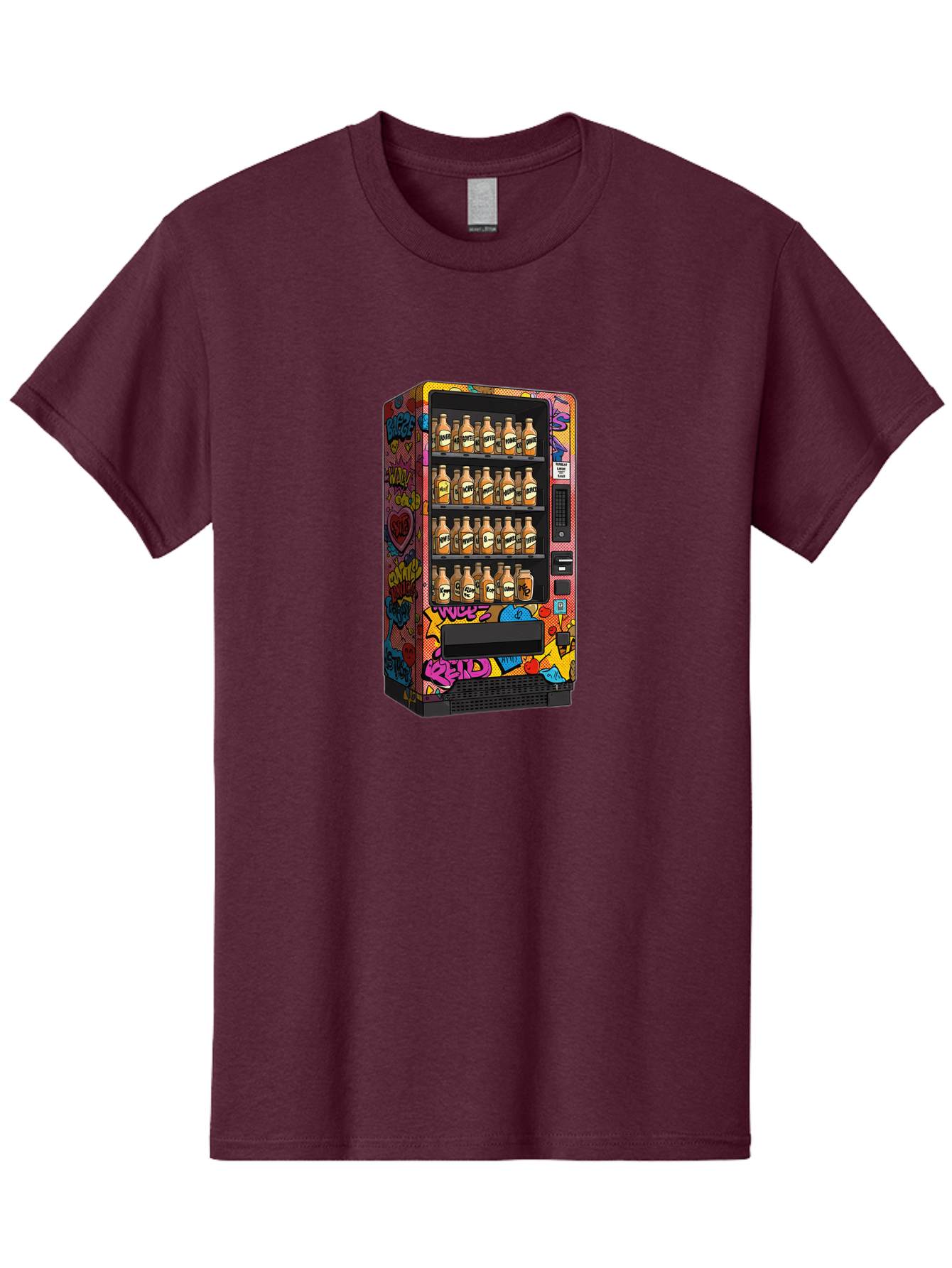 Vending-Machine-Graffiti Men'S Graphic Tee, 100% Cotton, Comfortable Casual Summer Wear, Machine Washable, Vintage Camera, Old Camera, Antique Camera, Black Camera, Classic Photography, Photography Equipment, Nostalgic Device, Film Camera, Ban909
