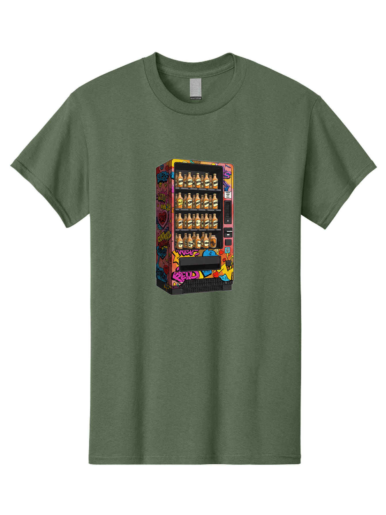 Vending-Machine-Graffiti Men'S Graphic Tee, 100% Cotton, Comfortable Casual Summer Wear, Machine Washable, Vintage Camera, Old Camera, Antique Camera, Black Camera, Classic Photography, Photography Equipment, Nostalgic Device, Film Camera, Ban909 7