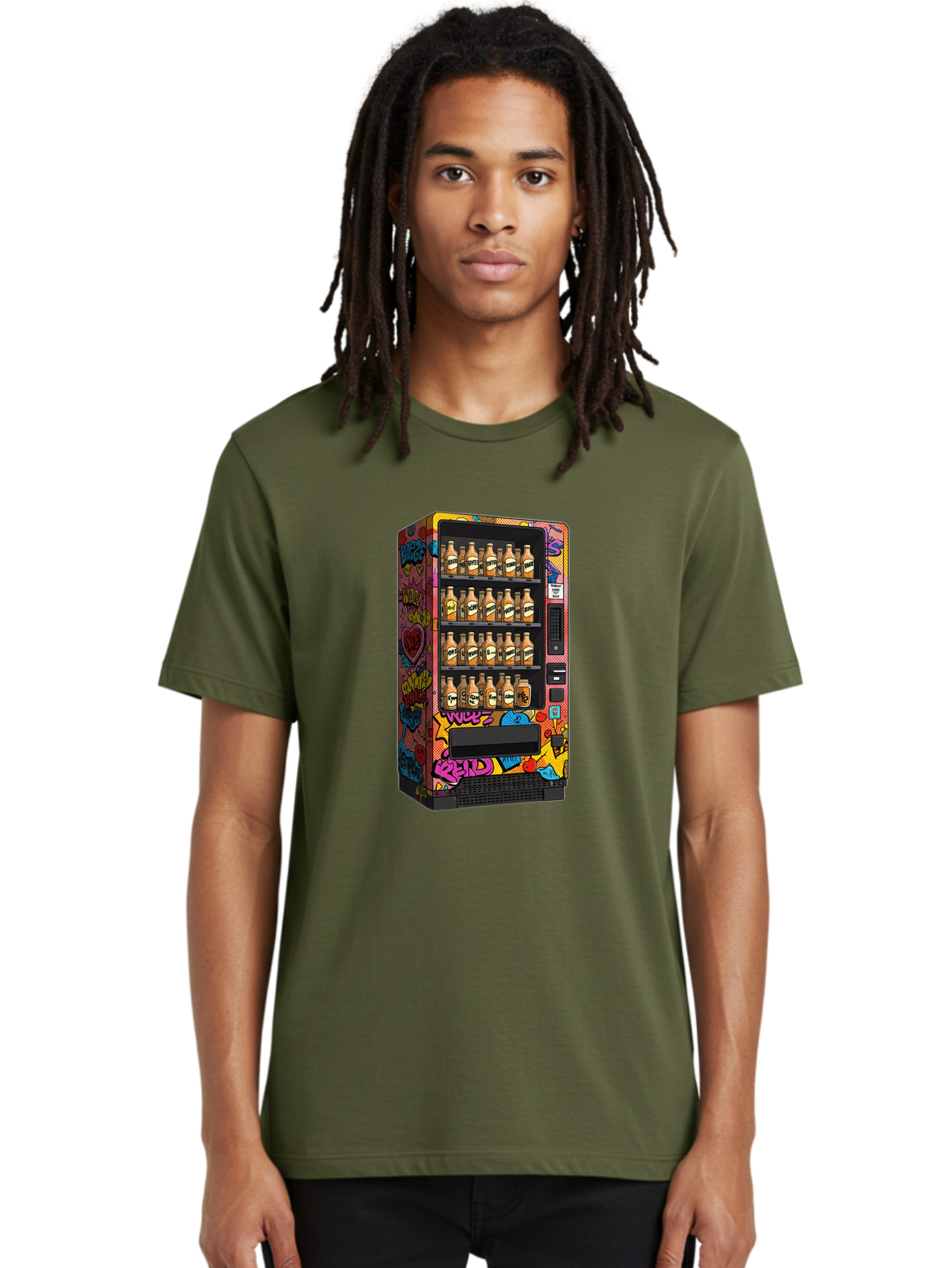 Vending-Machine-Graffiti Men'S Graphic Tee, 100% Cotton, Comfortable Casual Summer Wear, Machine Washable, Vintage Camera, Old Camera, Antique Camera, Black Camera, Classic Photography, Photography Equipment, Nostalgic Device, Film Camera, Ban909 22