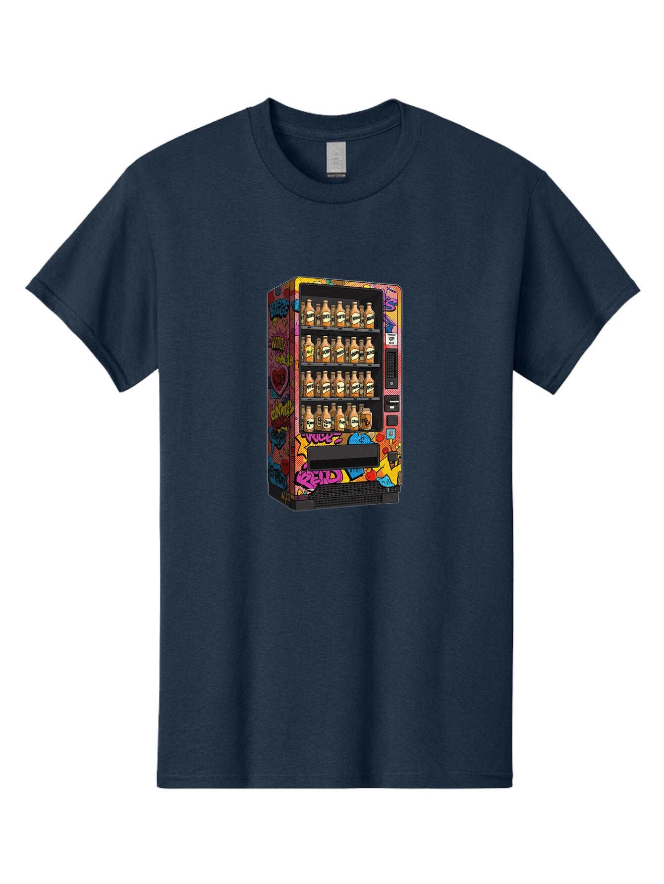 Vending-Machine-Graffiti Men'S Graphic Tee, 100% Cotton, Comfortable Casual Summer Wear, Machine Washable, Vintage Camera, Old Camera, Antique Camera, Black Camera, Classic Photography, Photography Equipment, Nostalgic Device, Film Camera, Ban909