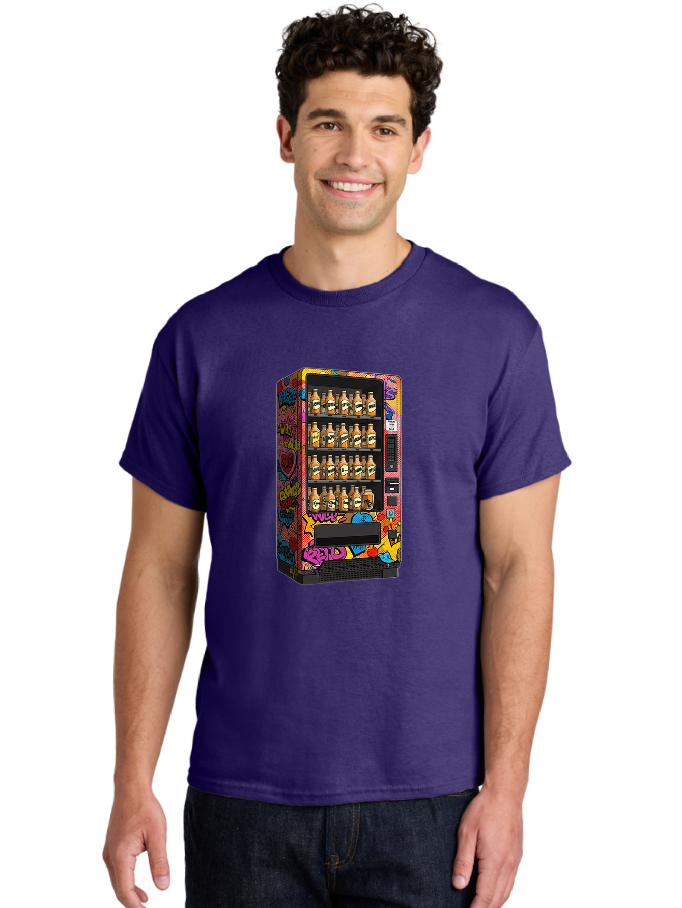 Vending-Machine-Graffiti Men'S Graphic Tee, 100% Cotton, Comfortable Casual Summer Wear, Machine Washable, Vintage Camera, Old Camera, Antique Camera, Black Camera, Classic Photography, Photography Equipment, Nostalgic Device, Film Camera, Ban909 30