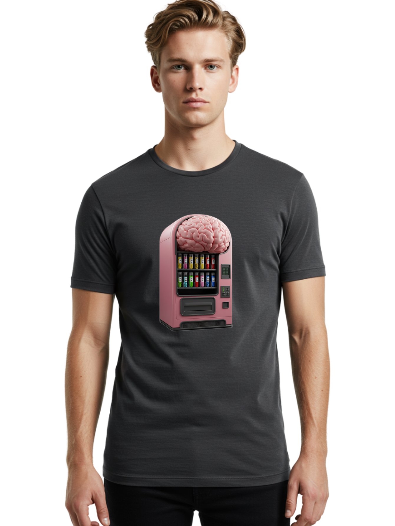 Vending-Machine-With-Brain Men'S Graphic Tee, 100% Cotton, Comfortable Casual Summer Wear, Machine Washable, Vintage Camera, Old Camera, Antique Camera, Black Camera, Classic Photography, Photography Equipment, Nostalgic Device, Film Camera, Ban910 29