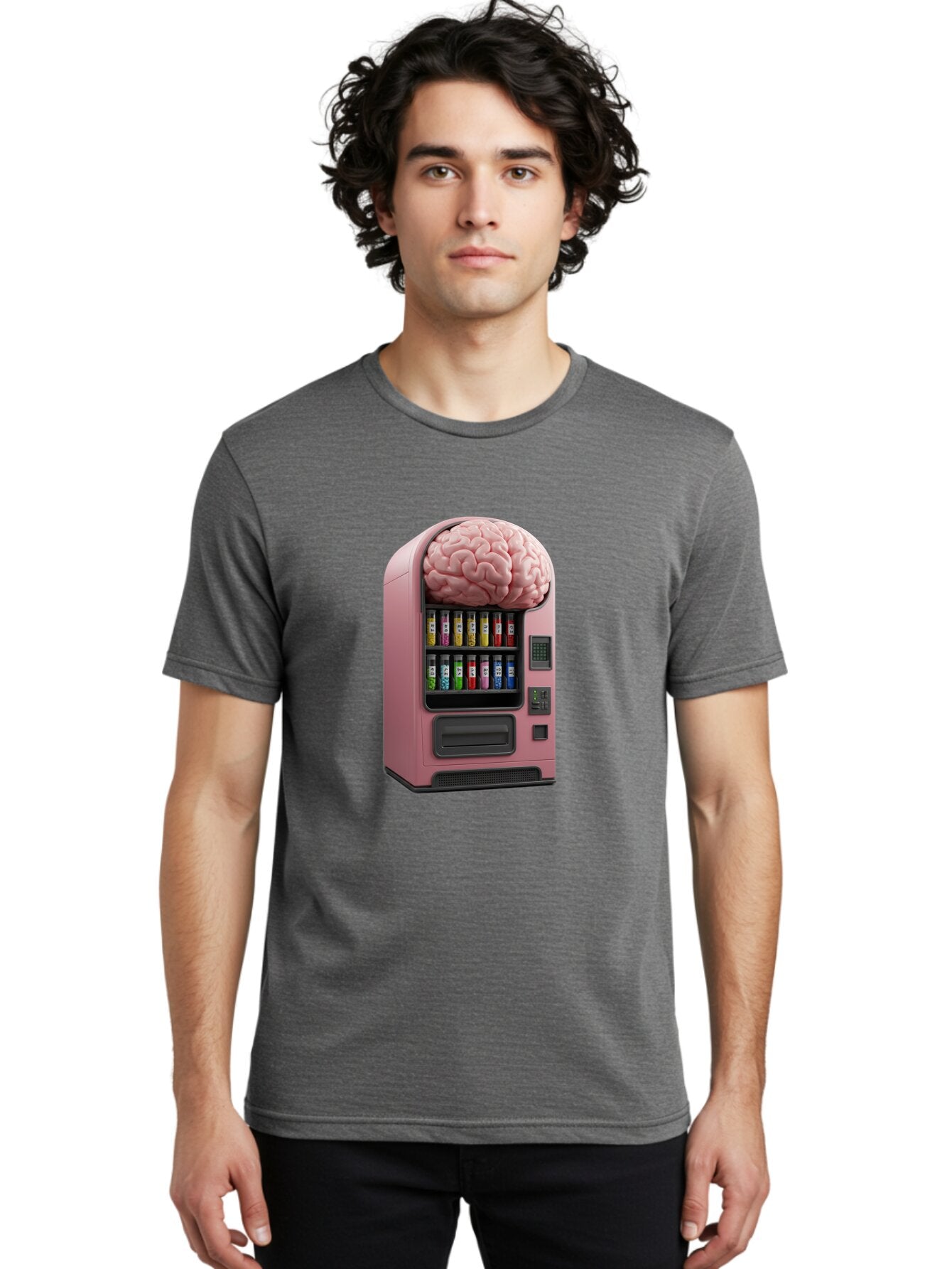 Vending-Machine-With-Brain Men'S Graphic Tee, 100% Cotton, Comfortable Casual Summer Wear, Machine Washable, Vintage Camera, Old Camera, Antique Camera, Black Camera, Classic Photography, Photography Equipment, Nostalgic Device, Film Camera, Ban910 16