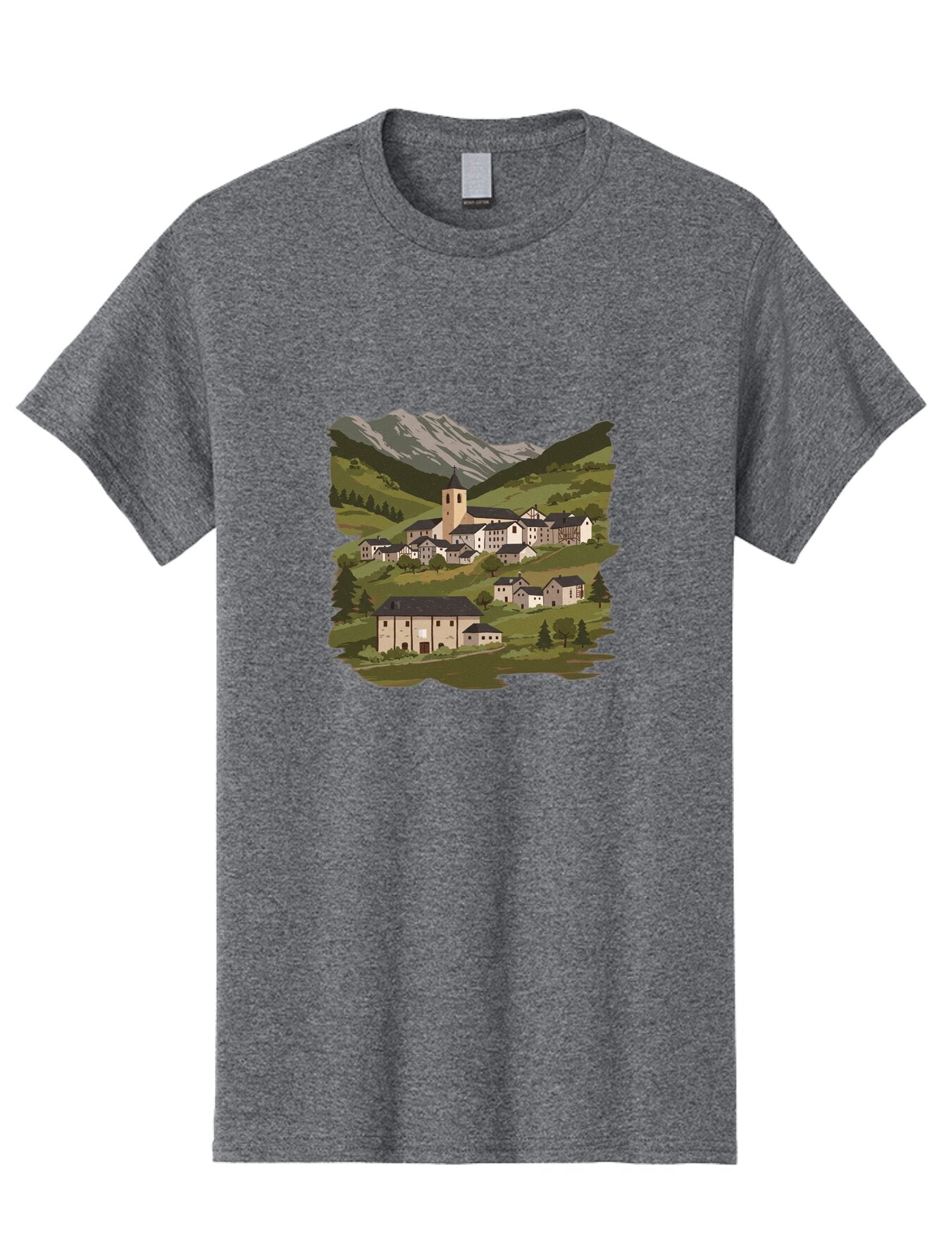 Village-Scene Men'S Graphic Tee, 100% Cotton, Comfortable Casual Summer Wear, Machine Washable, Vintage Camera, Old Camera, Antique Camera, Black Camera, Classic Photography, Photography Equipment, Nostalgic Device, Film Camera, Camera Art Ban913 9