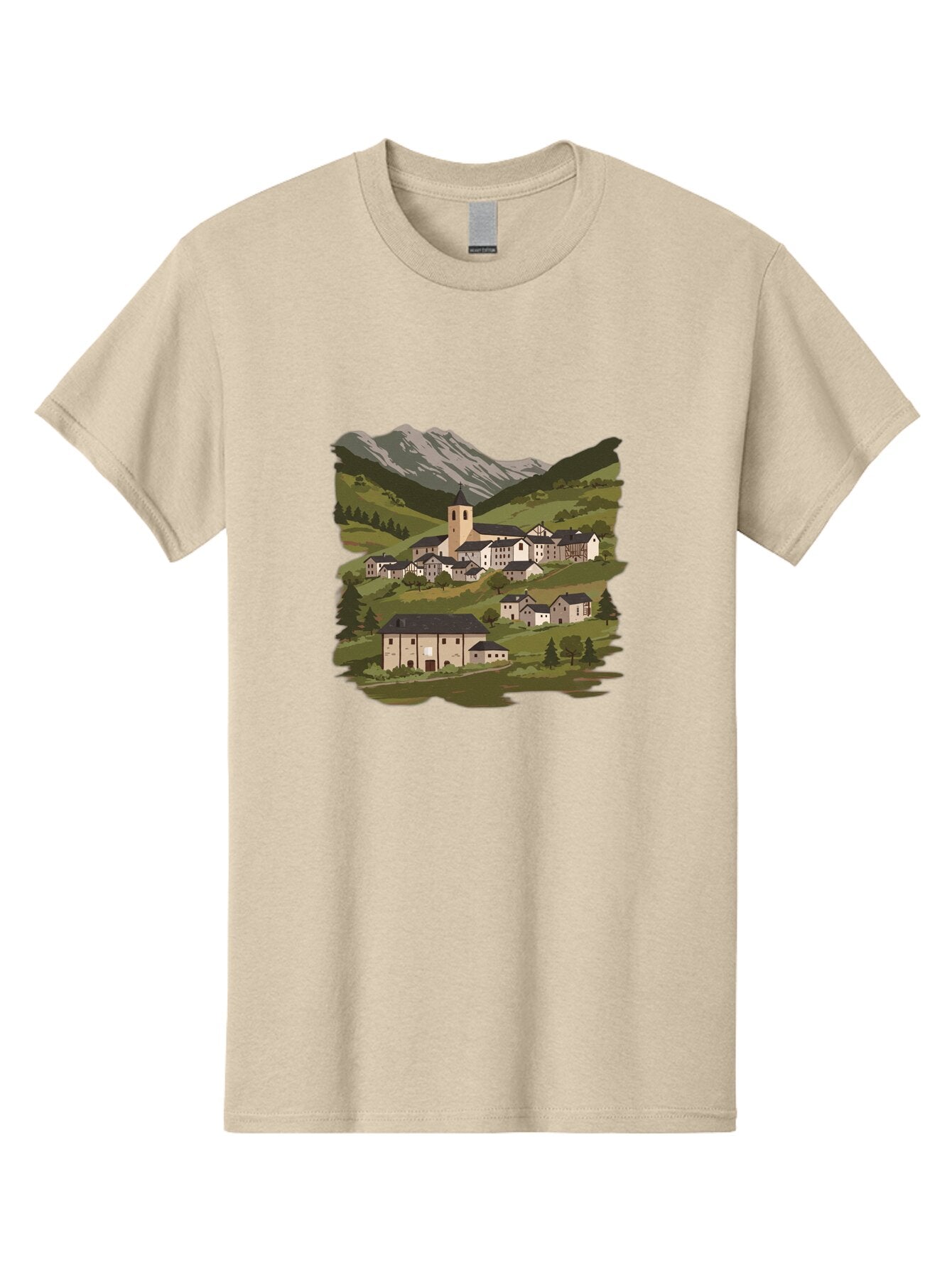 Village-Scene Men'S Graphic Tee, 100% Cotton, Comfortable Casual Summer Wear, Machine Washable, Vintage Camera, Old Camera, Antique Camera, Black Camera, Classic Photography, Photography Equipment, Nostalgic Device, Film Camera, Camera Art Ban913 5