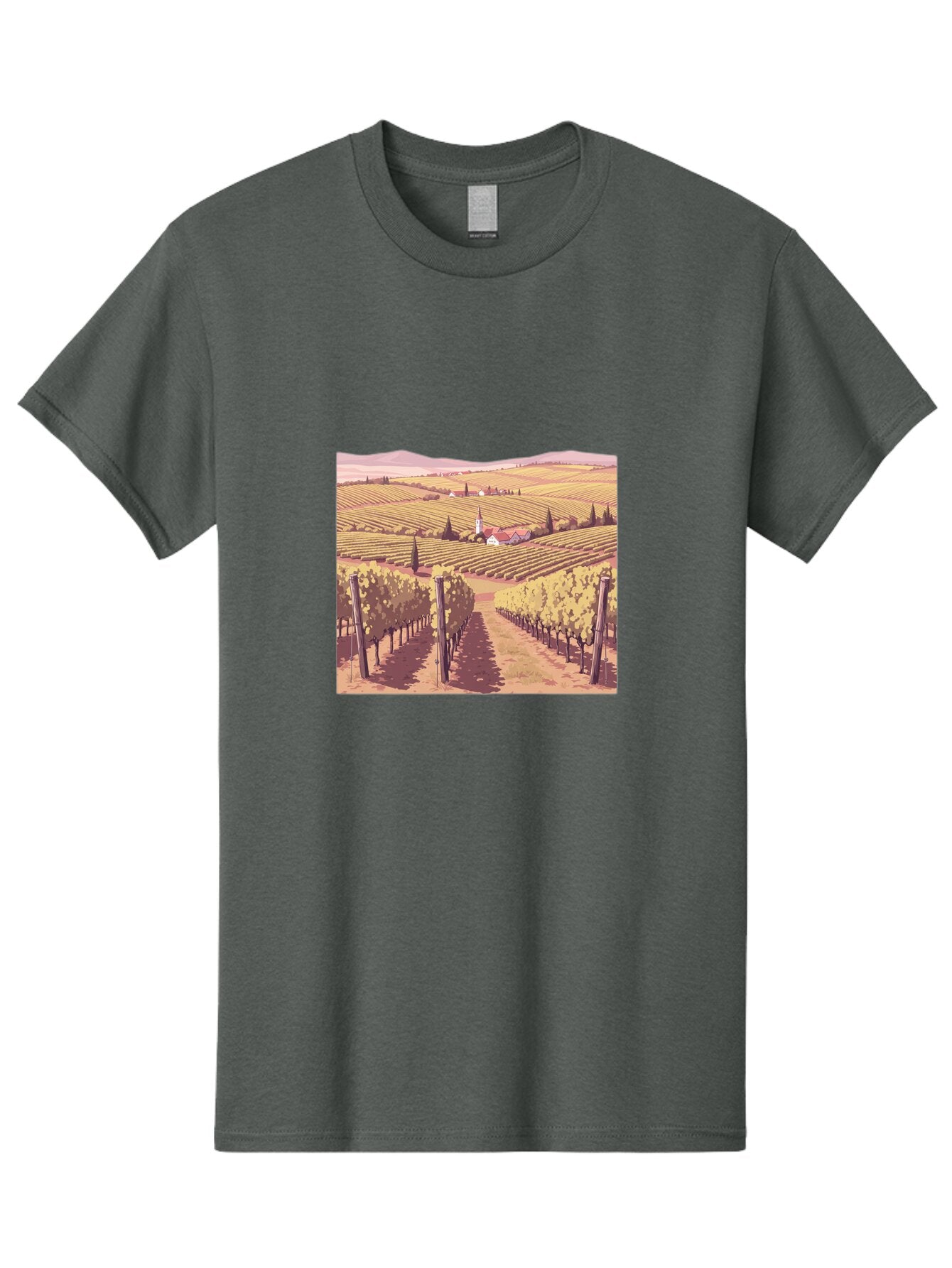 Vineyard-Landscape Men'S Graphic Tee, 100% Cotton, Comfortable Casual Summer Wear, Machine Washable, Vintage Camera, Old Camera, Antique Camera, Black Camera, Classic Photography, Photography Equipment, Nostalgic Device, Film Camera, Ban914 8