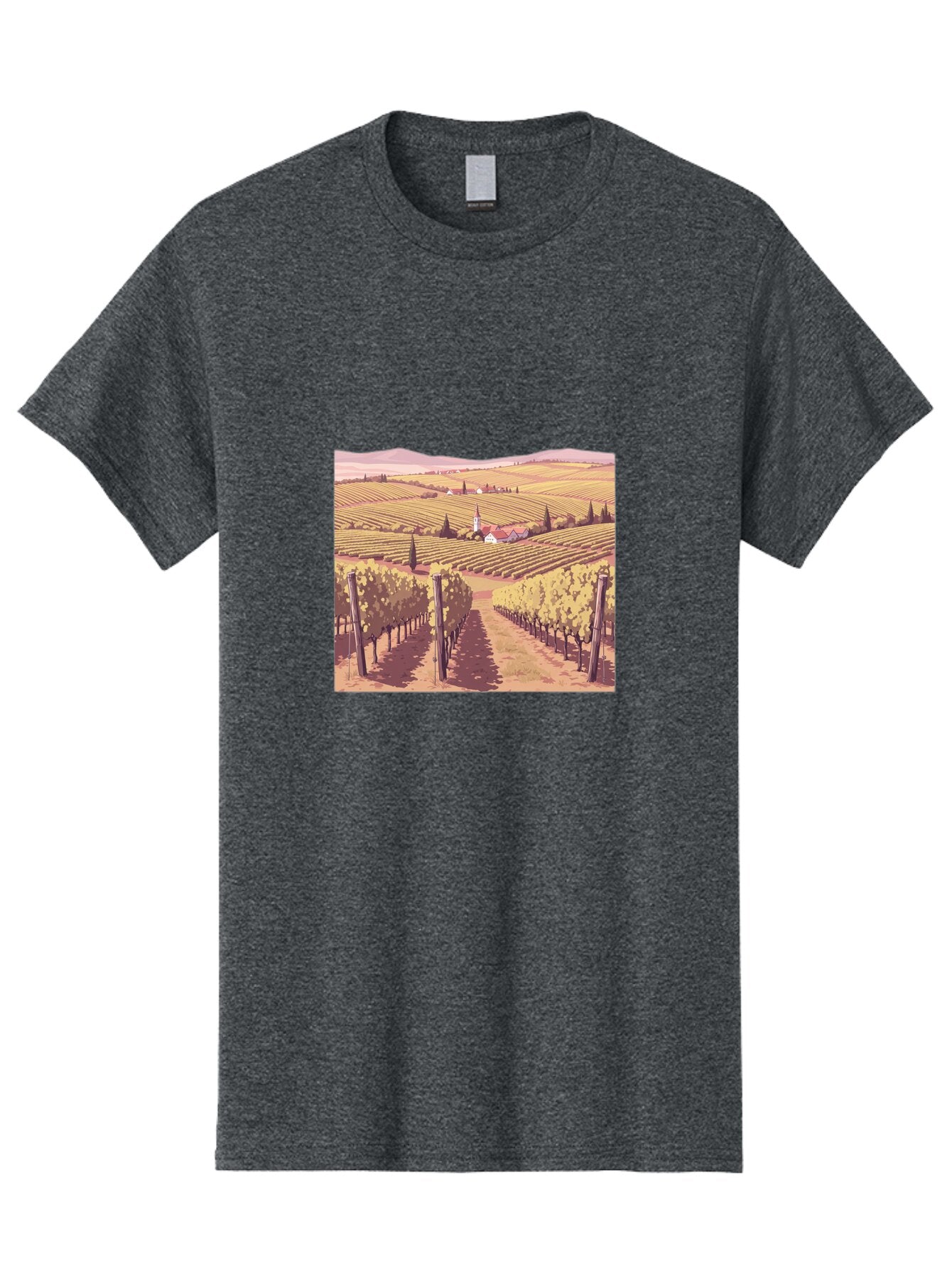 Vineyard-Landscape Men'S Graphic Tee, 100% Cotton, Comfortable Casual Summer Wear, Machine Washable, Vintage Camera, Old Camera, Antique Camera, Black Camera, Classic Photography, Photography Equipment, Nostalgic Device, Film Camera, Ban914 9