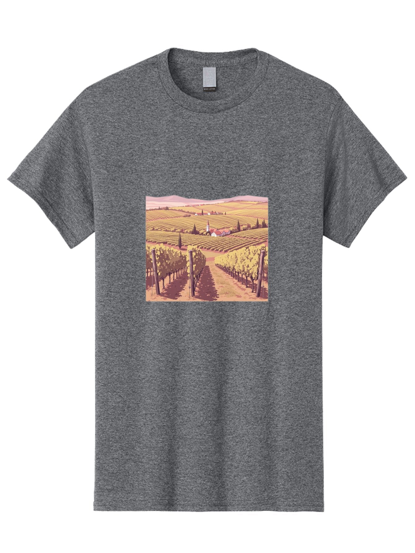 Vineyard-Landscape Men'S Graphic Tee, 100% Cotton, Comfortable Casual Summer Wear, Machine Washable, Vintage Camera, Old Camera, Antique Camera, Black Camera, Classic Photography, Photography Equipment, Nostalgic Device, Film Camera, Ban914 12