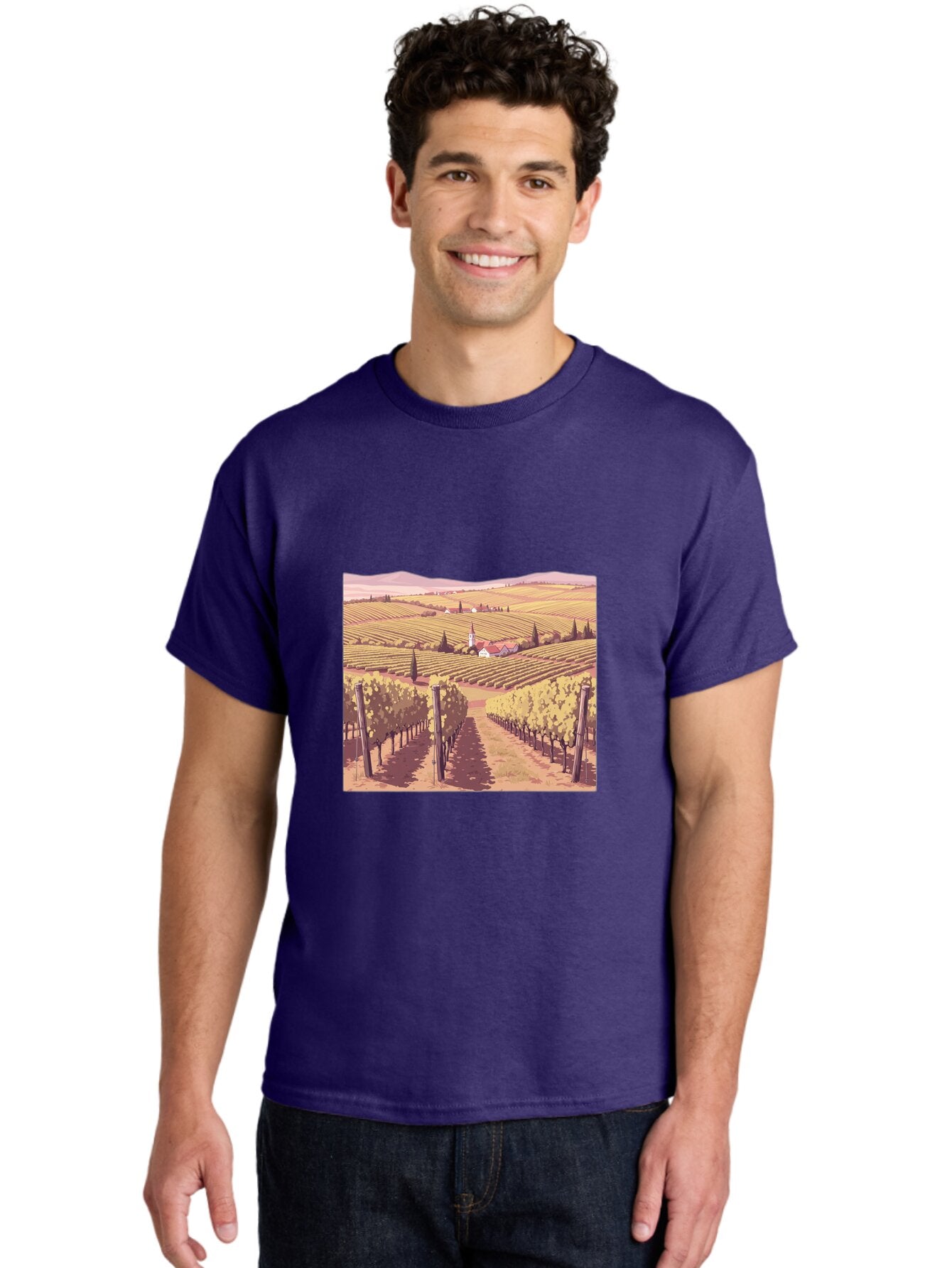 Vineyard-Landscape Men'S Graphic Tee, 100% Cotton, Comfortable Casual Summer Wear, Machine Washable, Vintage Camera, Old Camera, Antique Camera, Black Camera, Classic Photography, Photography Equipment, Nostalgic Device, Film Camera, Ban914 22