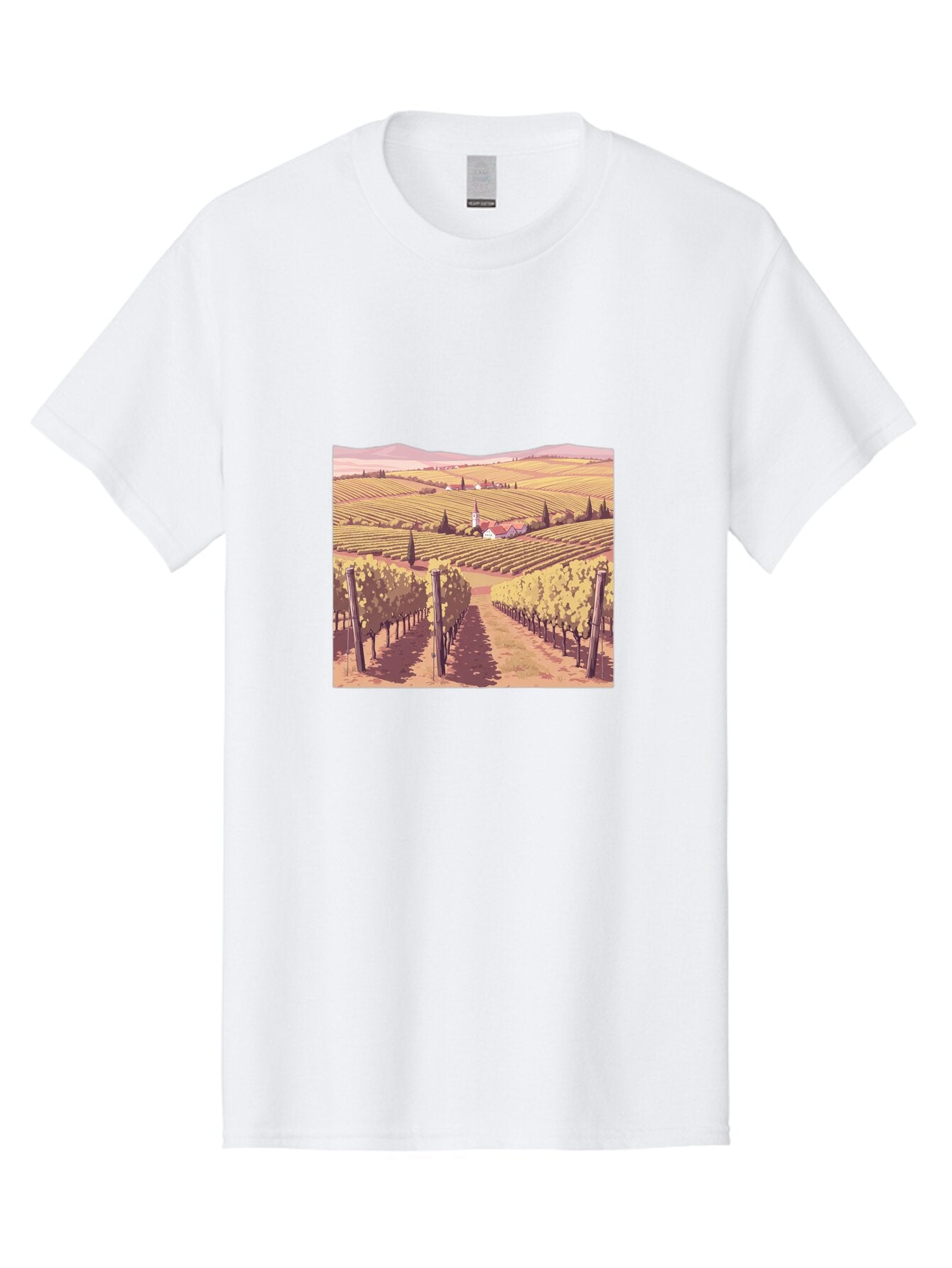 Vineyard-Landscape Men'S Graphic Tee, 100% Cotton, Comfortable Casual Summer Wear, Machine Washable, Vintage Camera, Old Camera, Antique Camera, Black Camera, Classic Photography, Photography Equipment, Nostalgic Device, Film Camera, Ban914 14