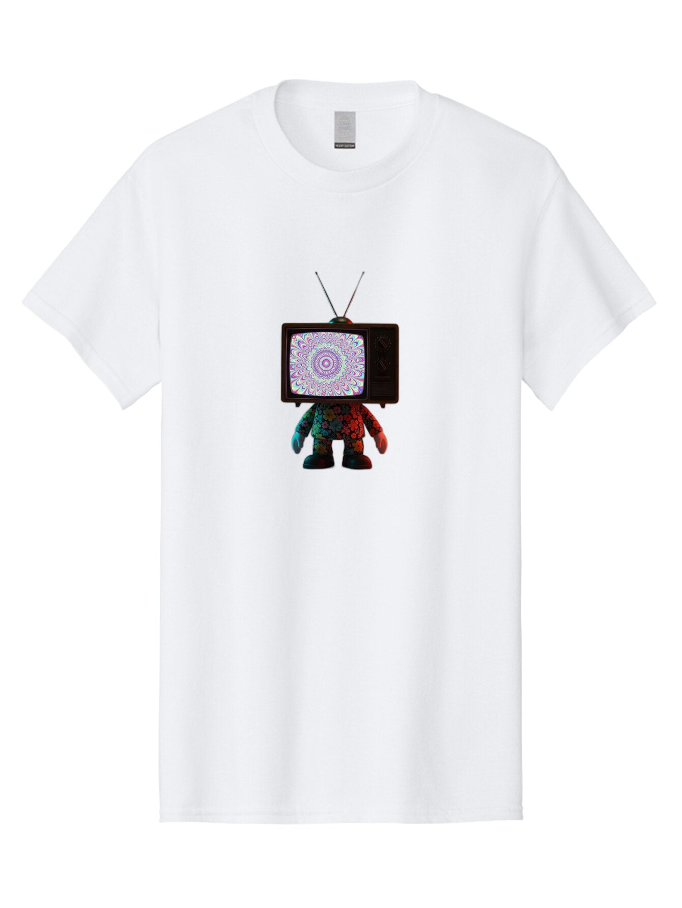 Vintage-Tv-Headed-Figure Men'S Graphic Tee, 100% Cotton, Comfortable Casual Summer Wear, Machine Washable, Vintage Camera, Old Camera, Antique Camera, Black Camera, Classic Photography, Photography Equipment, Nostalgic Device, Film Camera, Ban920 12