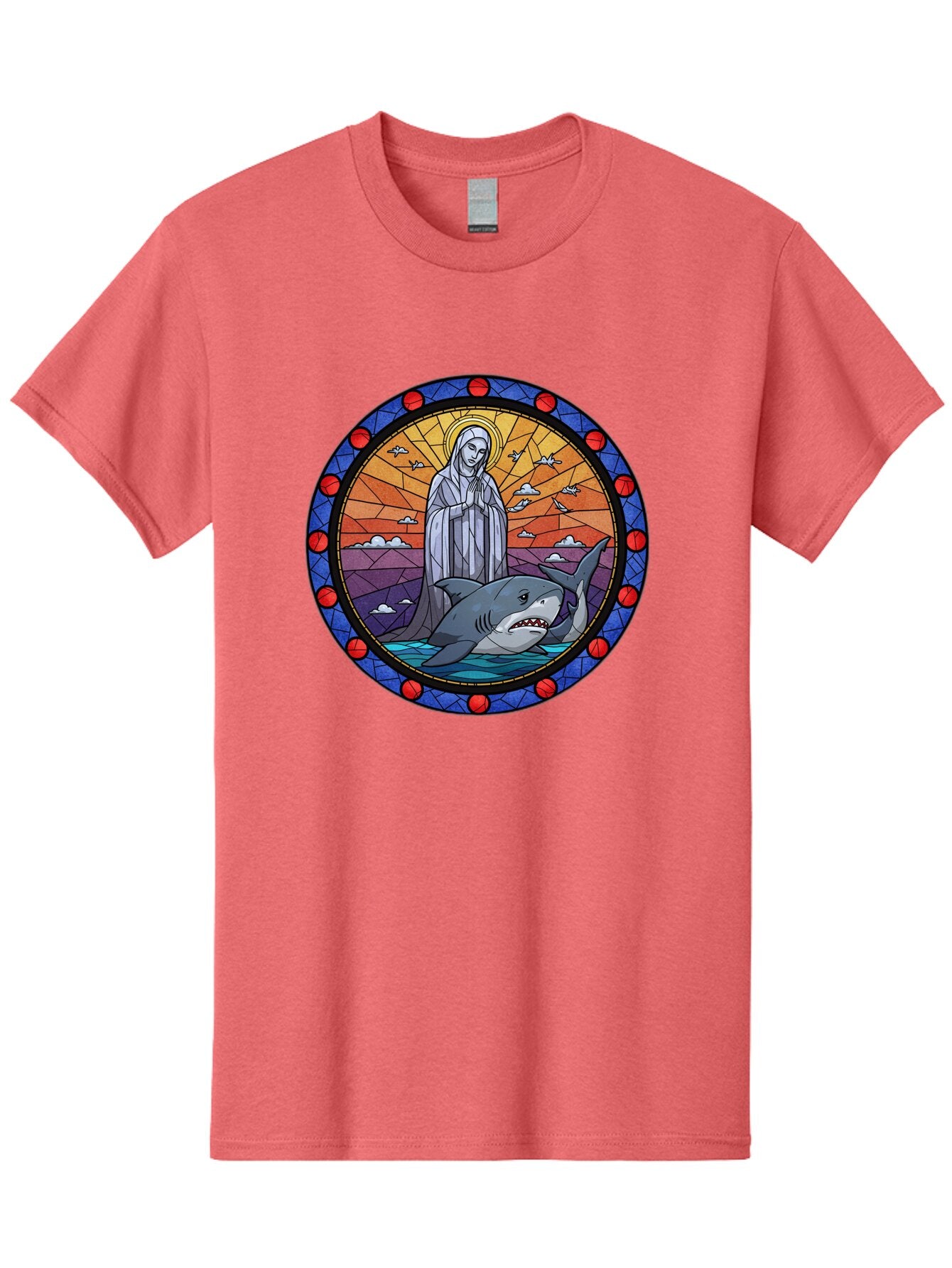Virgin-Mary-With-Shark Men'S Graphic Tee, 100% Cotton, Comfortable Casual Summer Wear, Machine Washable, Vintage Camera, Old Camera, Antique Camera, Black Camera, Classic Photography, Photography Equipment, Nostalgic Device, Film Camera, Ban924 13