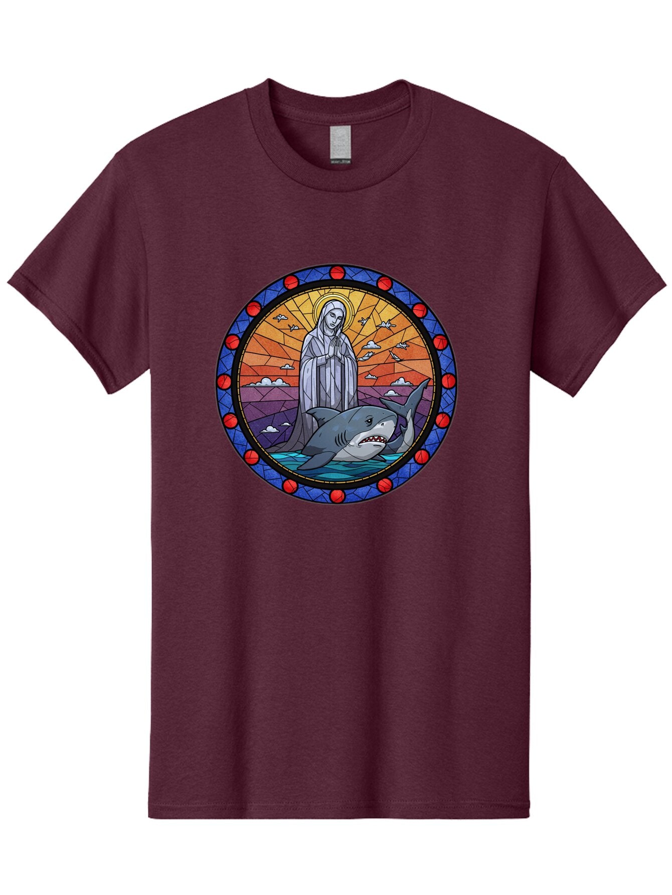 Virgin-Mary-With-Shark Men'S Graphic Tee, 100% Cotton, Comfortable Casual Summer Wear, Machine Washable, Vintage Camera, Old Camera, Antique Camera, Black Camera, Classic Photography, Photography Equipment, Nostalgic Device, Film Camera, Ban924 4