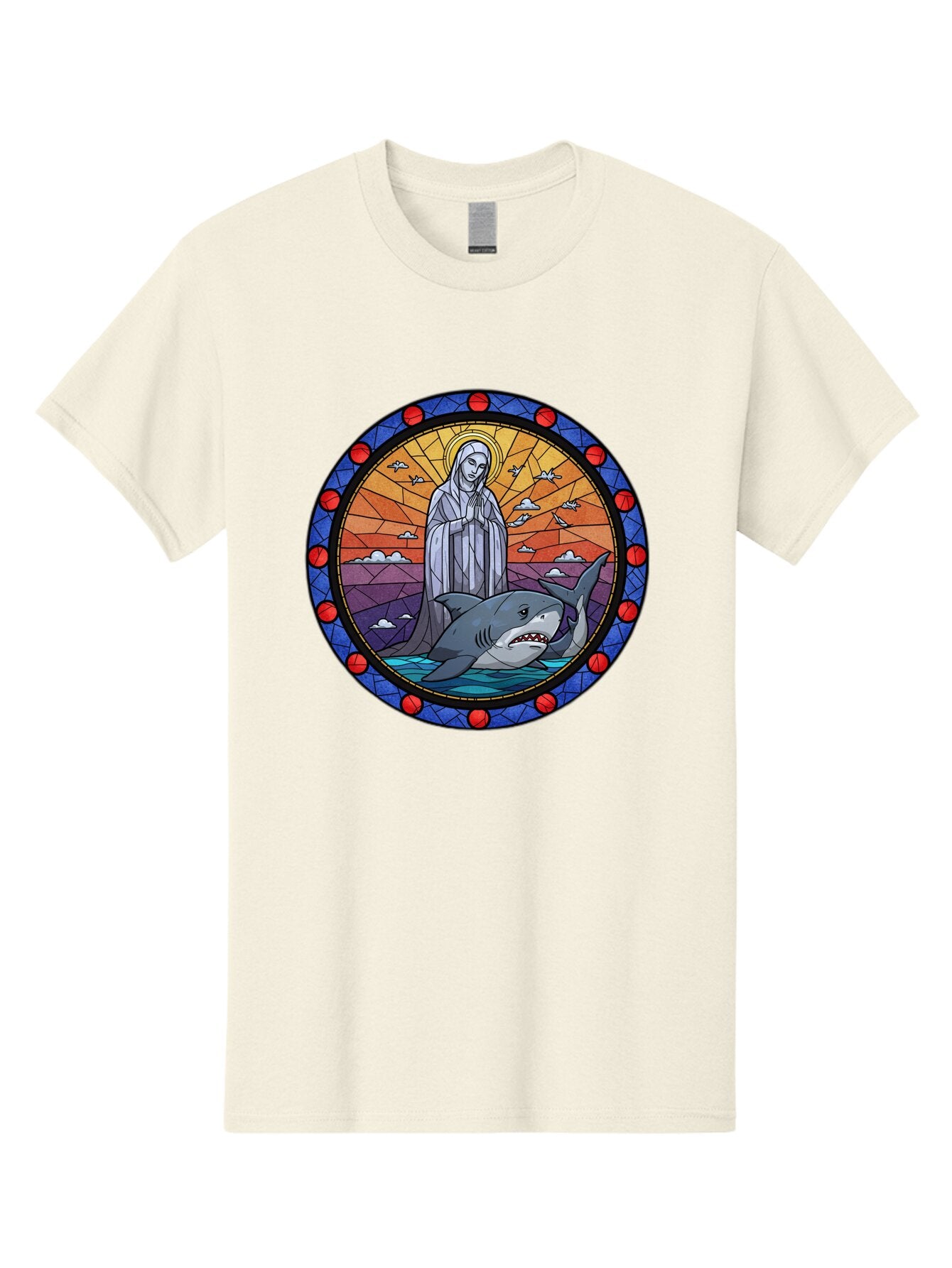 Virgin-Mary-With-Shark Men'S Graphic Tee, 100% Cotton, Comfortable Casual Summer Wear, Machine Washable, Vintage Camera, Old Camera, Antique Camera, Black Camera, Classic Photography, Photography Equipment, Nostalgic Device, Film Camera, Ban924 11