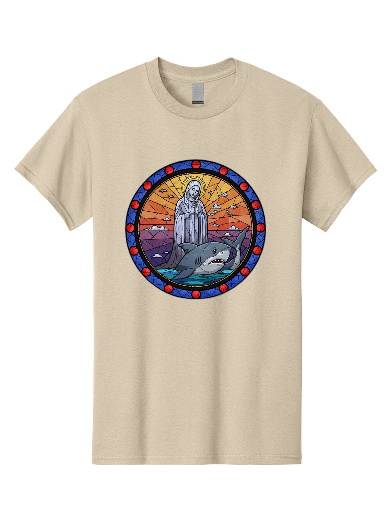 Virgin-Mary-With-Shark Men'S Graphic Tee, 100% Cotton, Comfortable Casual Summer Wear, Machine Washable, Vintage Camera, Old Camera, Antique Camera, Black Camera, Classic Photography, Photography Equipment, Nostalgic Device, Film Camera, Ban924 15