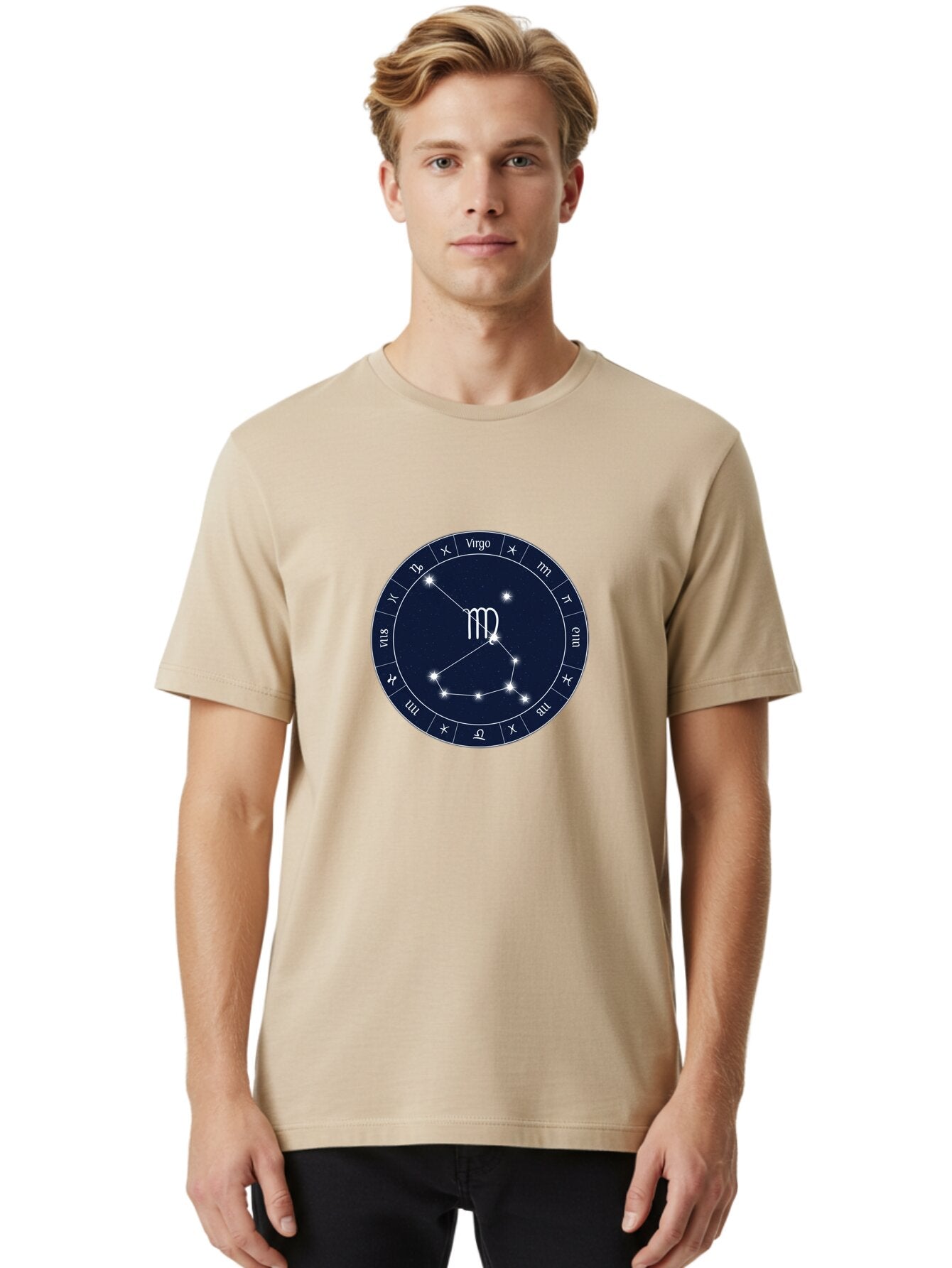 Virgo-Zodiac-Circle Men'S Graphic Tee, 100% Cotton, Comfortable Casual Summer Wear, Machine Washable, Vintage Camera, Old Camera, Antique Camera, Black Camera, Classic Photography, Photography Equipment, Nostalgic Device, Film Camera, Ban929 25