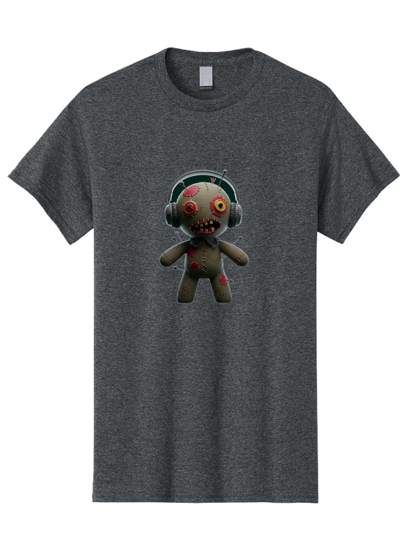 Voodoo-Doll-With-Headphones-1 Men'S Graphic Tee, 100% Cotton, Comfortable Casual Summer Wear, Machine Washable, Vintage Camera, Old Camera, Antique Camera, Black Camera, Classic Photography, Photography Equipment, Nostalgic Device, Ban942 10