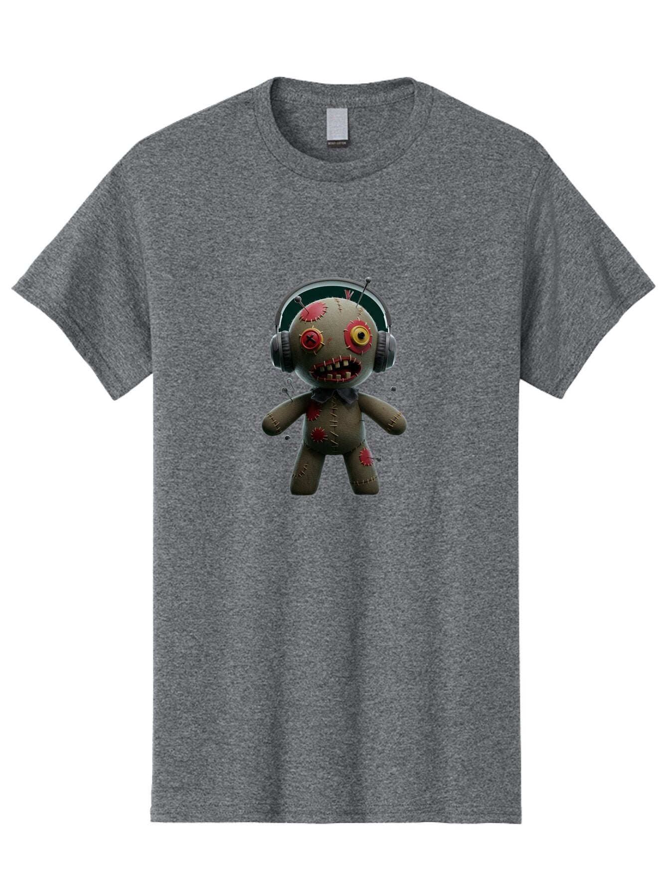 Voodoo-Doll-With-Headphones-1 Men'S Graphic Tee, 100% Cotton, Comfortable Casual Summer Wear, Machine Washable, Vintage Camera, Old Camera, Antique Camera, Black Camera, Classic Photography, Photography Equipment, Nostalgic Device, Ban942 8