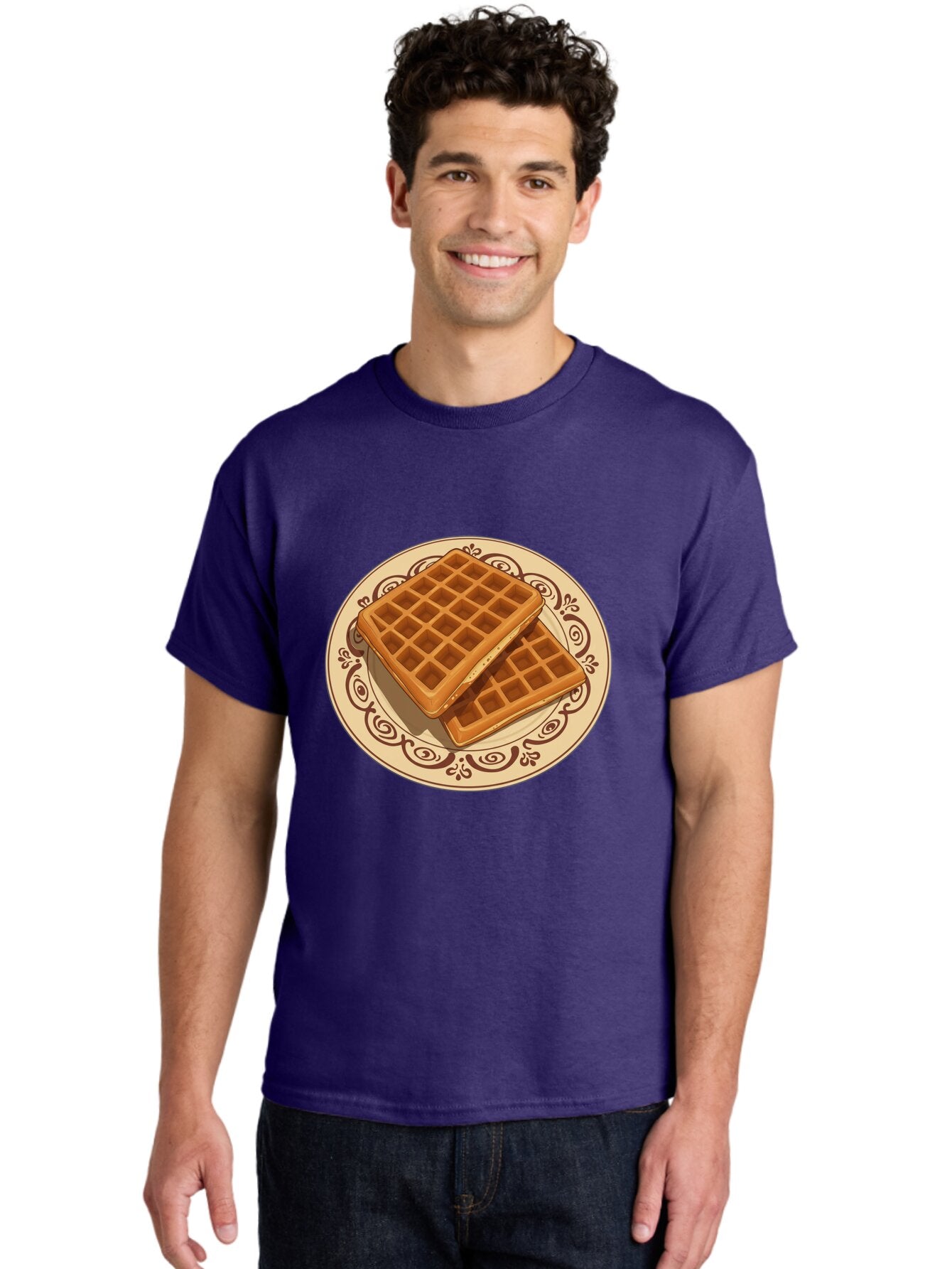 Waffles-On-Plate Men'S Graphic Tee, 100% Cotton, Comfortable Casual Summer Wear, Machine Washable, Vintage Camera, Old Camera, Antique Camera, Black Camera, Classic Photography, Photography Equipment, Nostalgic Device, Film Camera, Camera Art Ban948 25