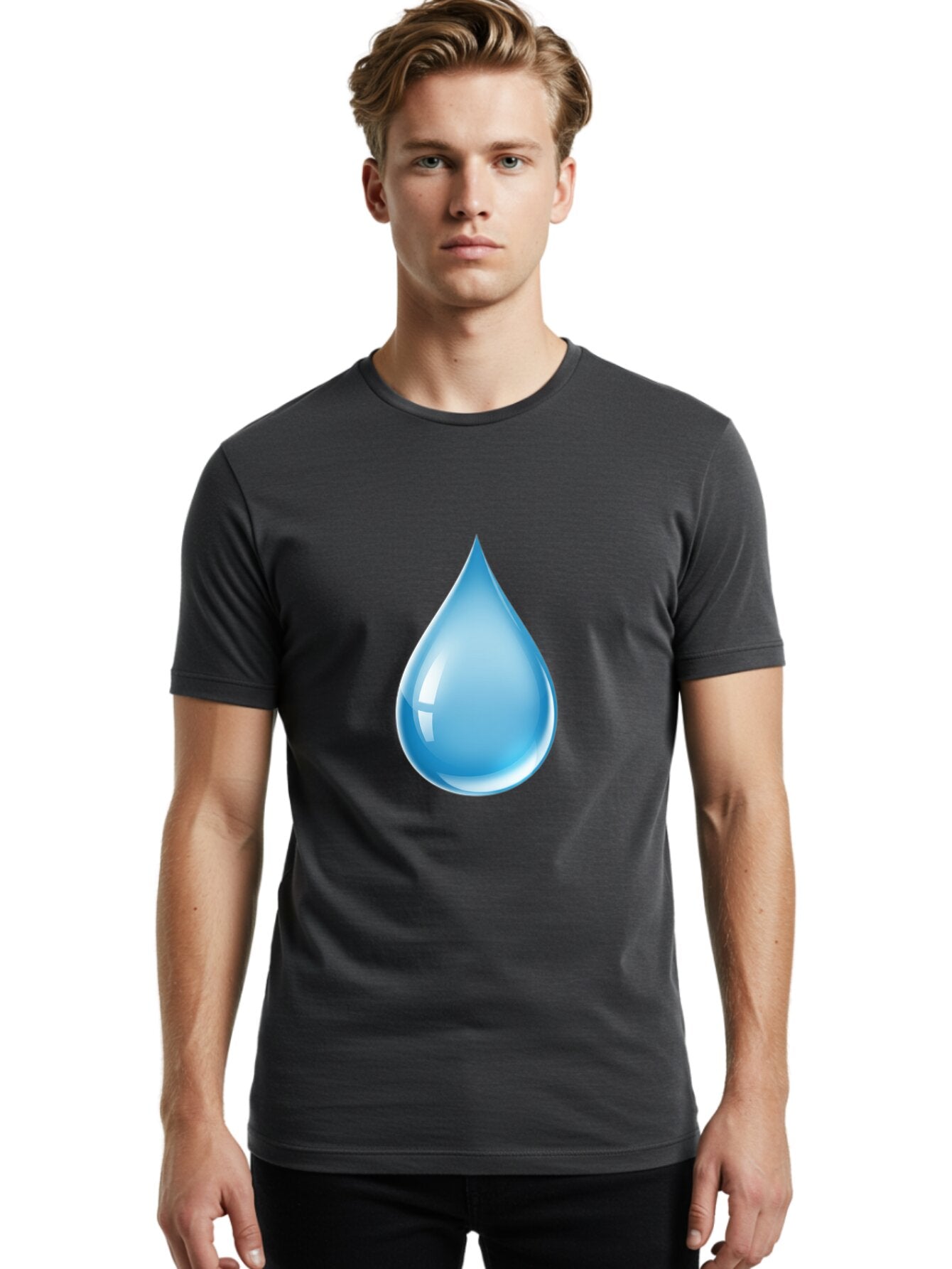 Water-Droplet-1 Men'S Graphic Tee, 100% Cotton, Comfortable Casual Summer Wear, Machine Washable, Vintage Camera, Old Camera, Antique Camera, Black Camera, Classic Photography, Photography Equipment, Nostalgic Device, Film Camera, Camera Art Ban951 23