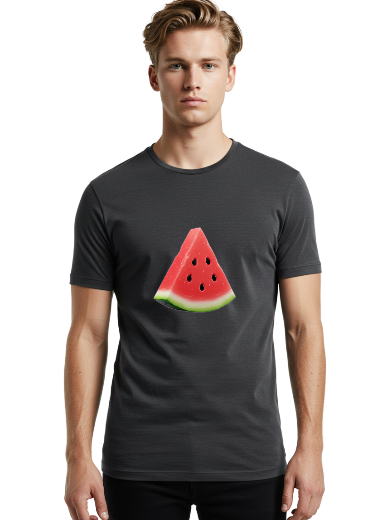 Watermelon-Slice-2 Men'S Graphic Tee, 100% Cotton, Comfortable Casual Summer Wear, Machine Washable, Vintage Camera, Old Camera, Antique Camera, Black Camera, Classic Photography, Photography Equipment, Nostalgic Device, Film Camera, Ban959 17